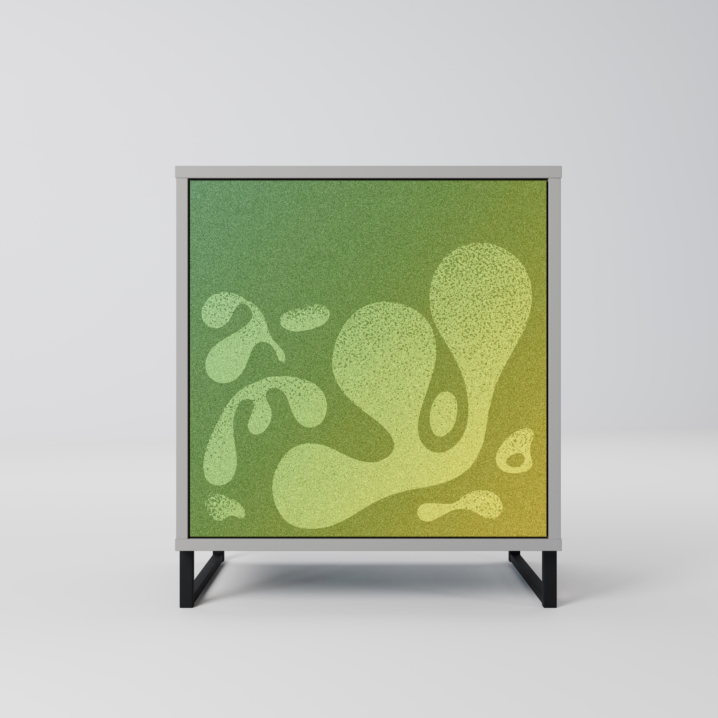 Aparador IRREGULAR BLUE de 1 puerta con acabado gris