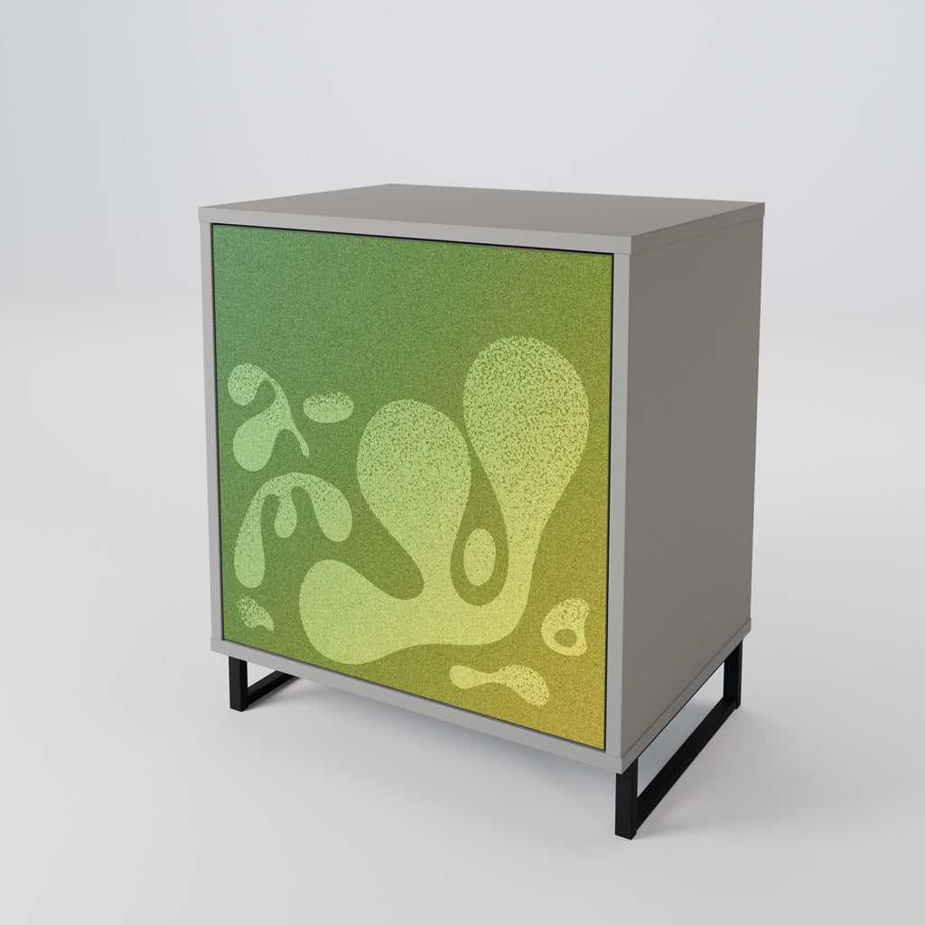 Aparador IRREGULAR BLUE de 1 puerta con acabado gris