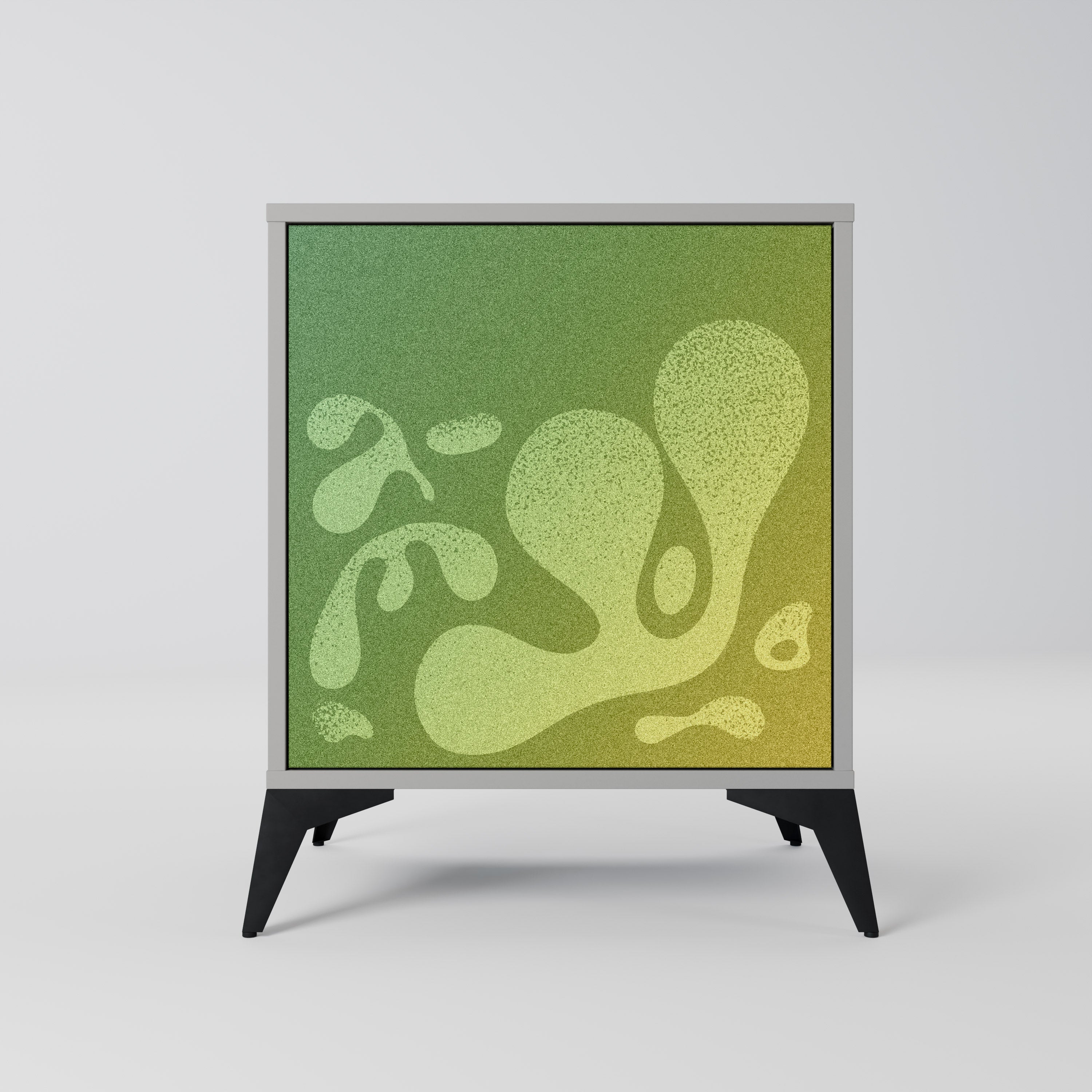 Aparador IRREGULAR BLUE de 1 puerta con acabado gris