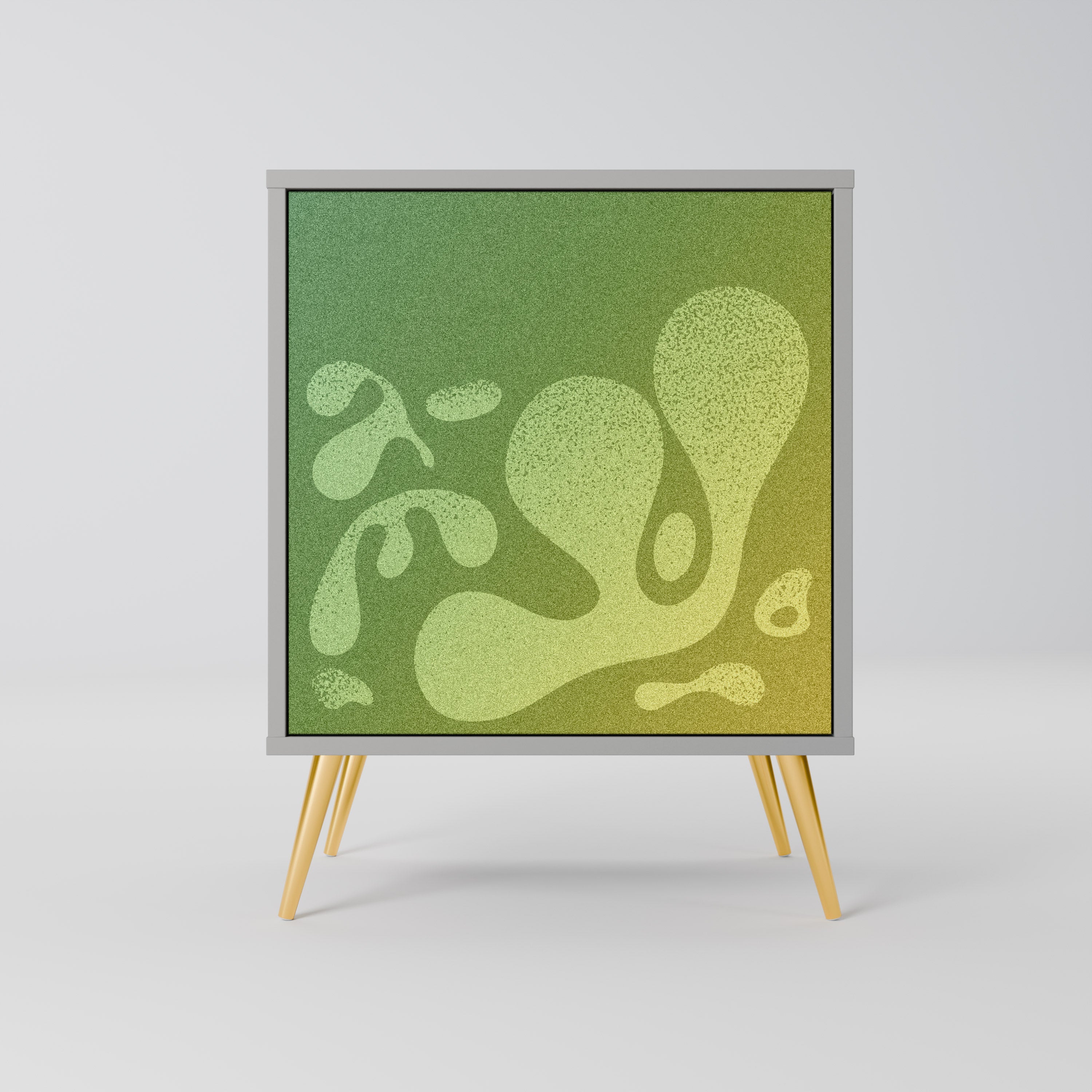 Aparador IRREGULAR BLUE de 1 puerta con acabado gris