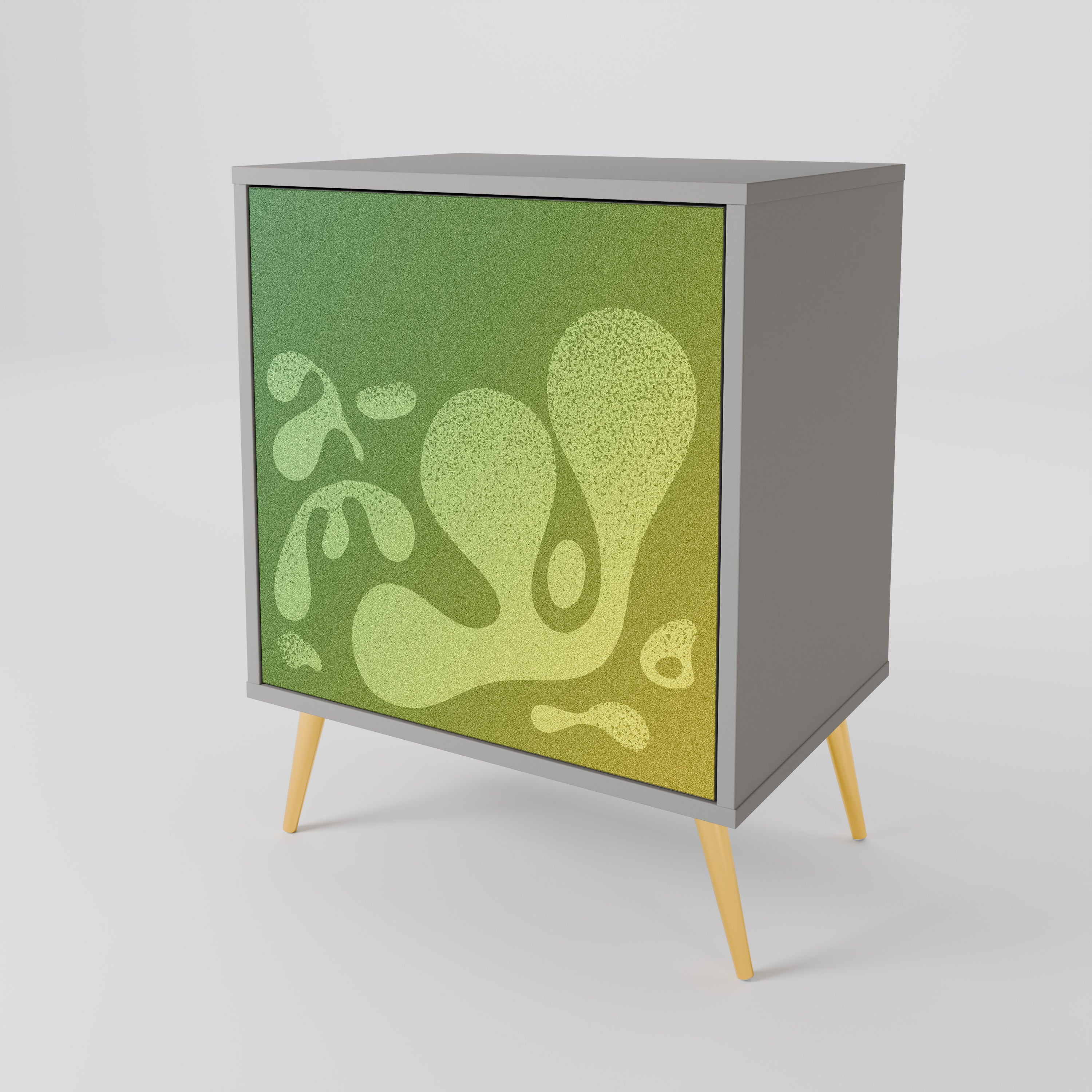 Aparador IRREGULAR BLUE de 1 puerta con acabado gris