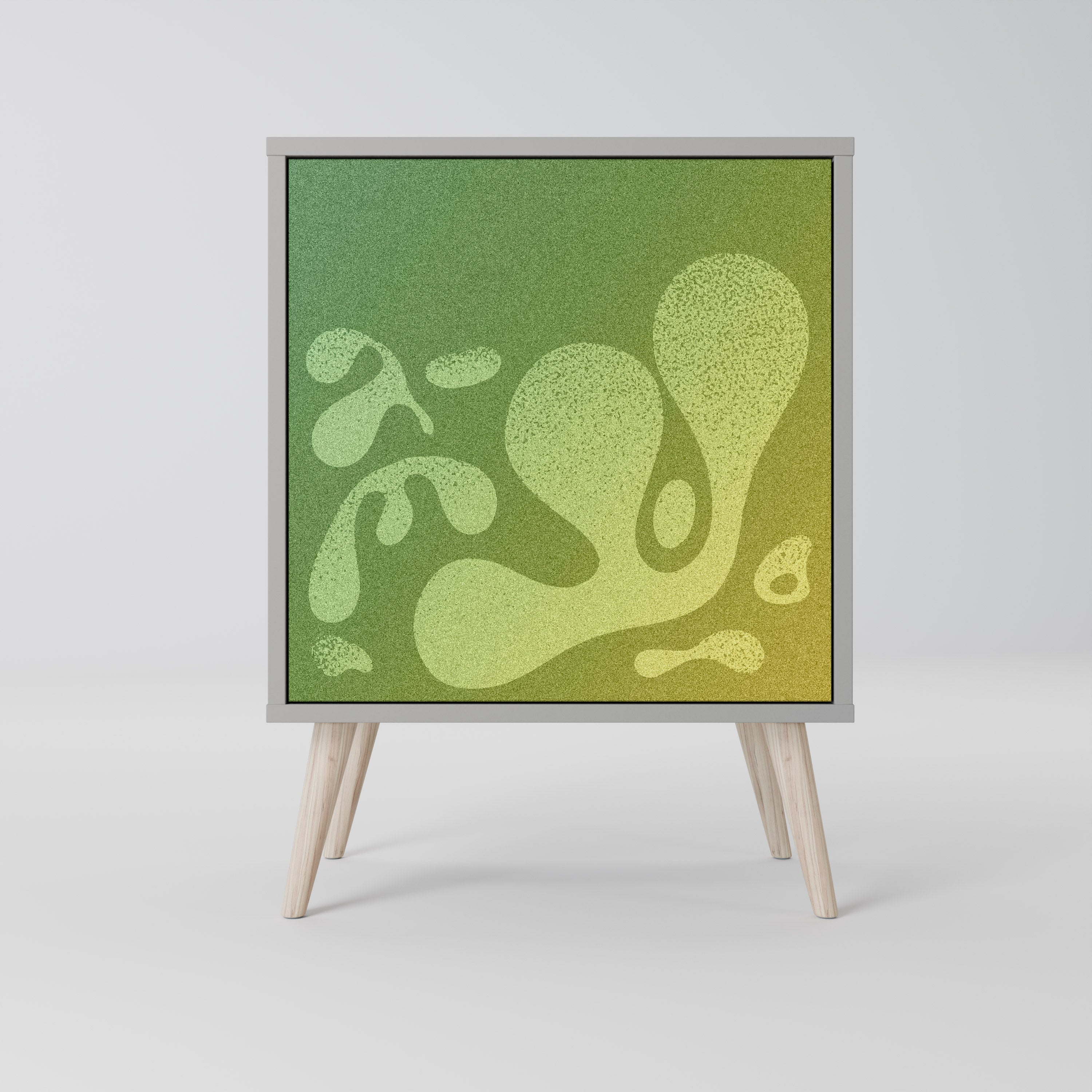 Aparador IRREGULAR BLUE de 1 puerta con acabado gris