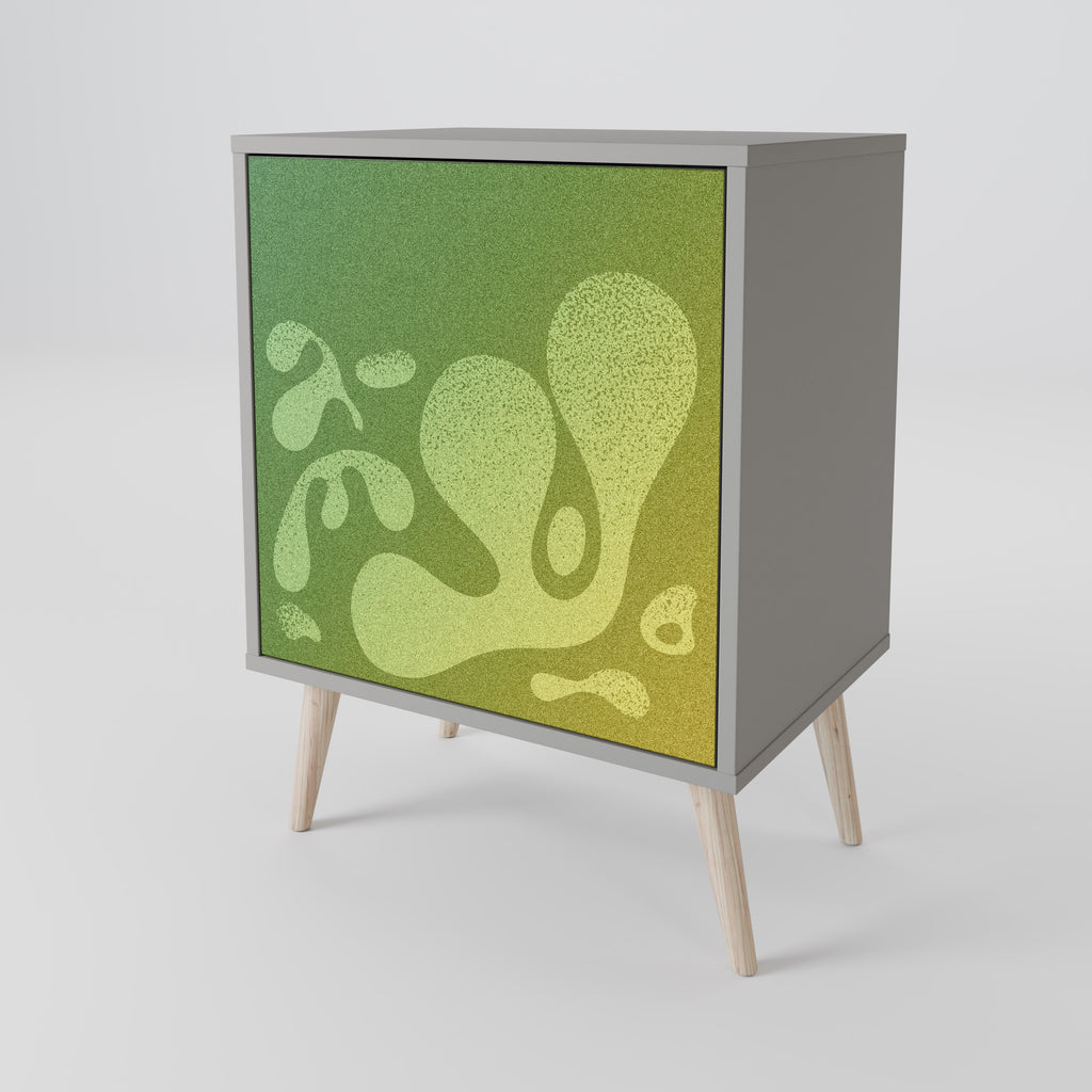 Aparador IRREGULAR BLUE de 1 puerta con acabado gris