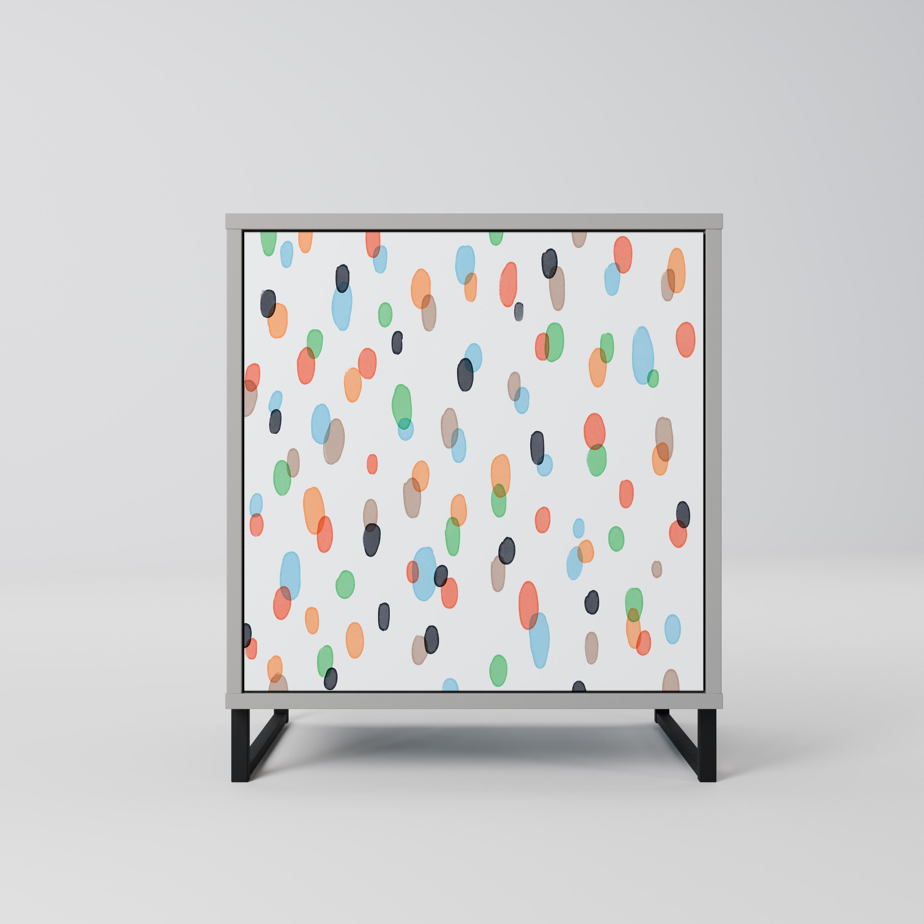 ENERGETIC SPOTS Aparador de 1 puerta en acabado gris