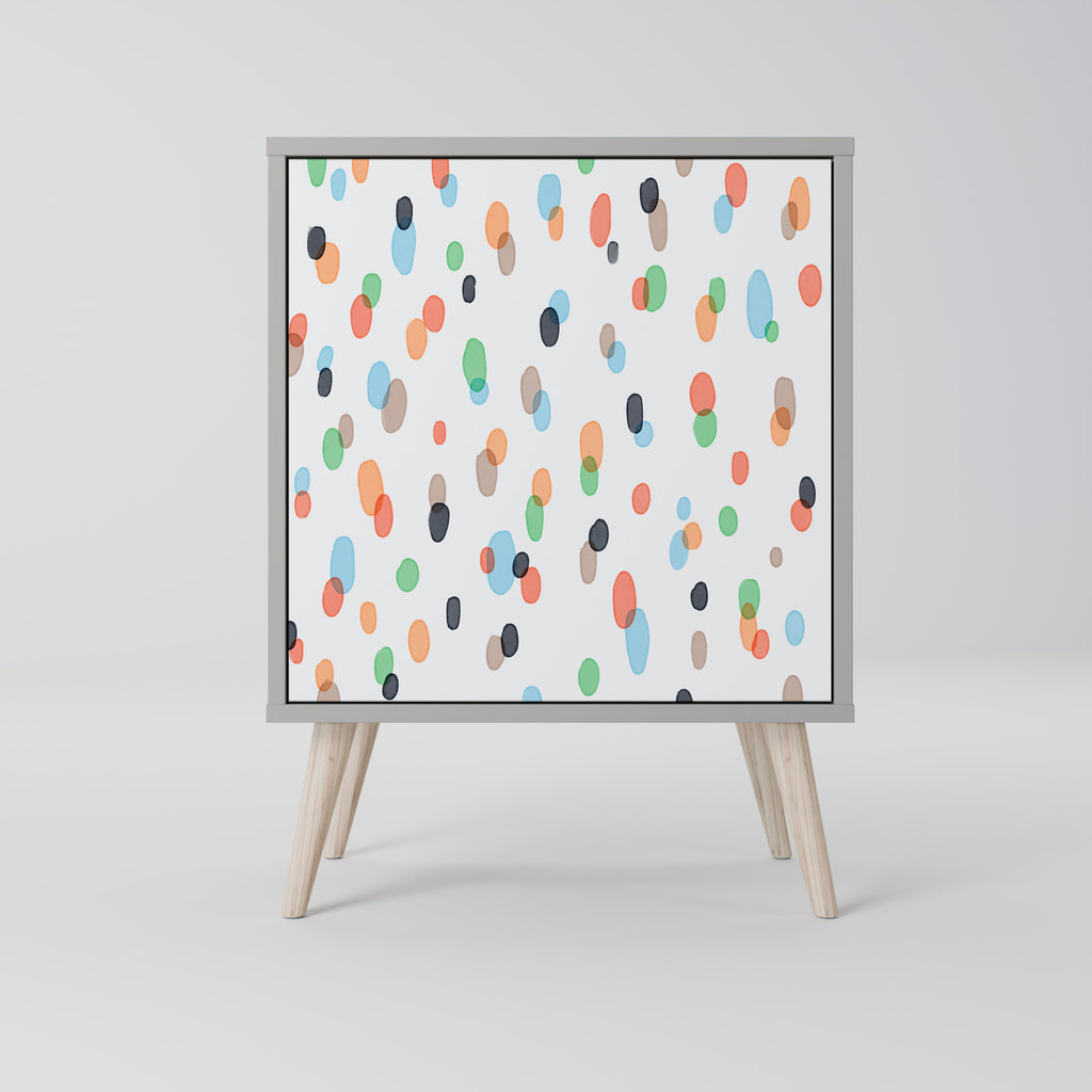 ENERGETIC SPOTS Aparador de 1 puerta en acabado gris