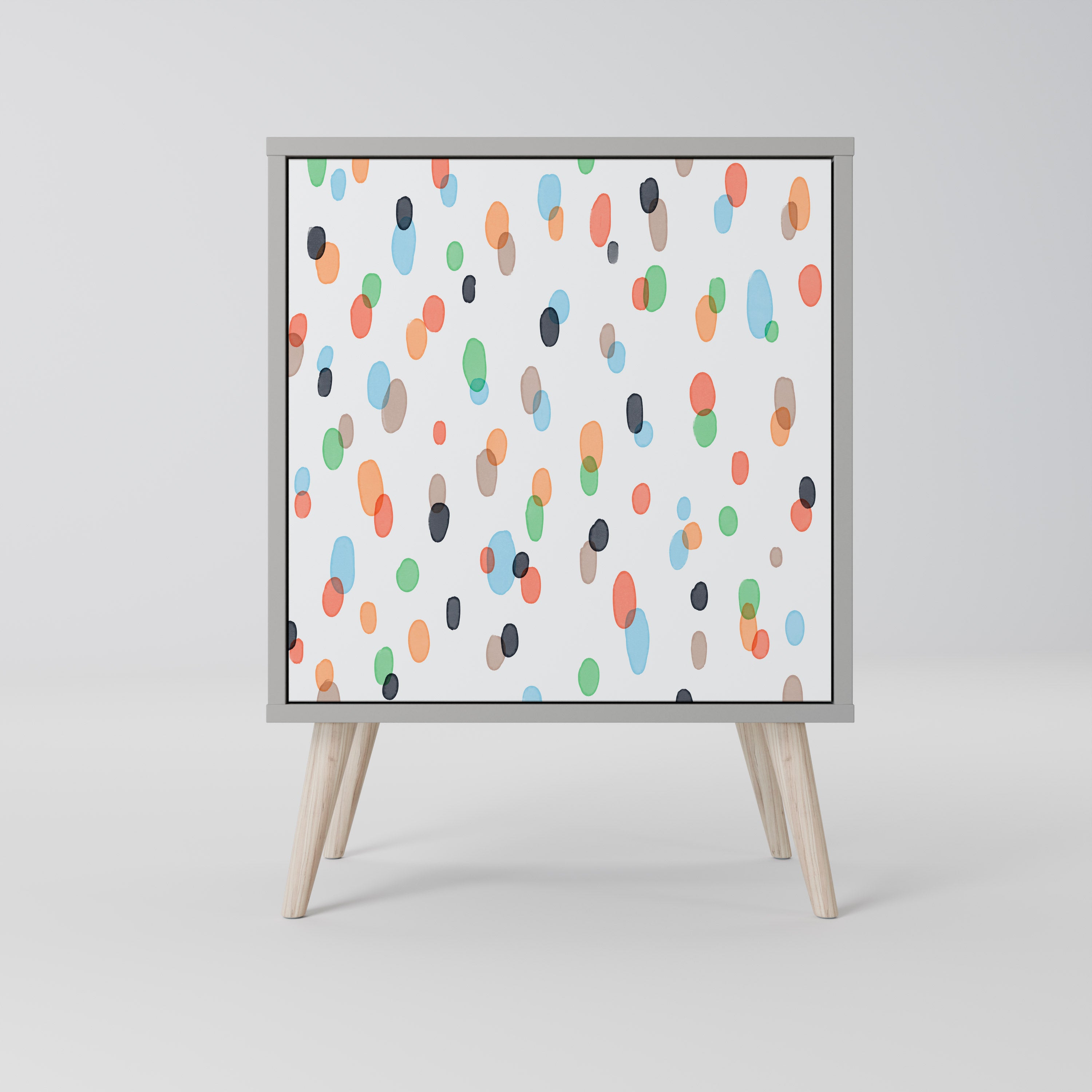 ENERGETIC SPOTS Aparador de 1 puerta en acabado gris