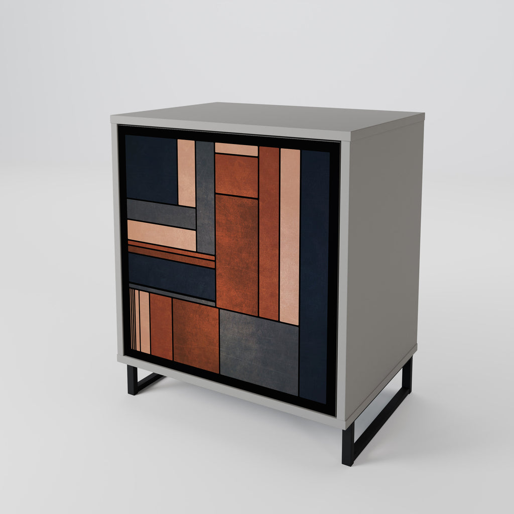 Aparador INTREPID FORMATION de 1 puerta en acabado gris