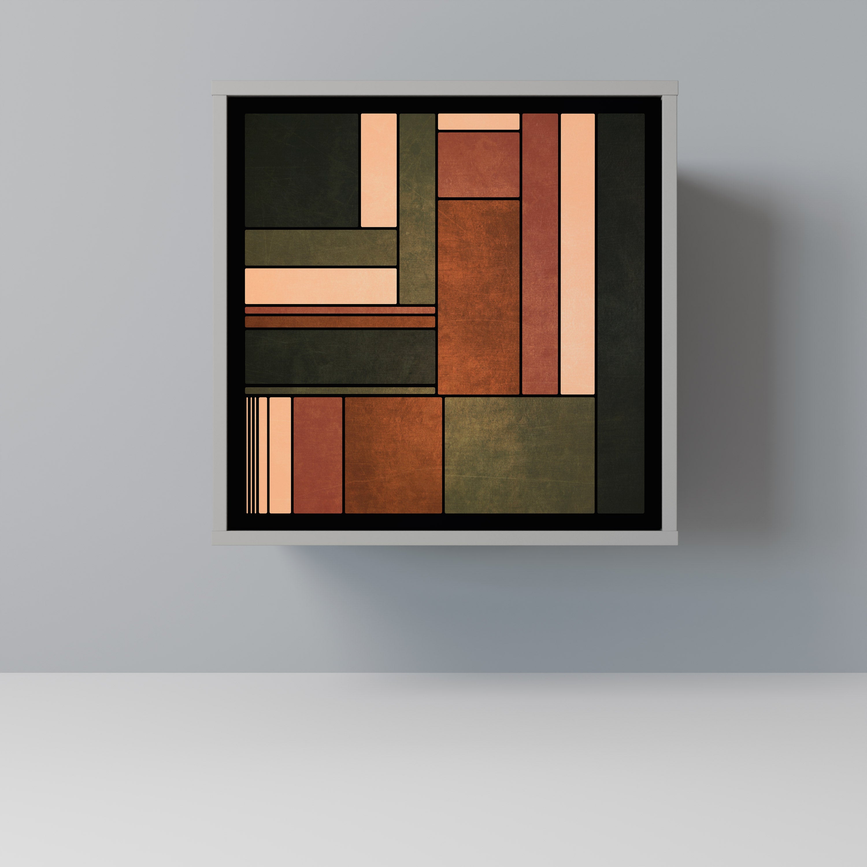 FIGURAS DE LA NATURALEZA Aparador de 1 puerta en acabado gris