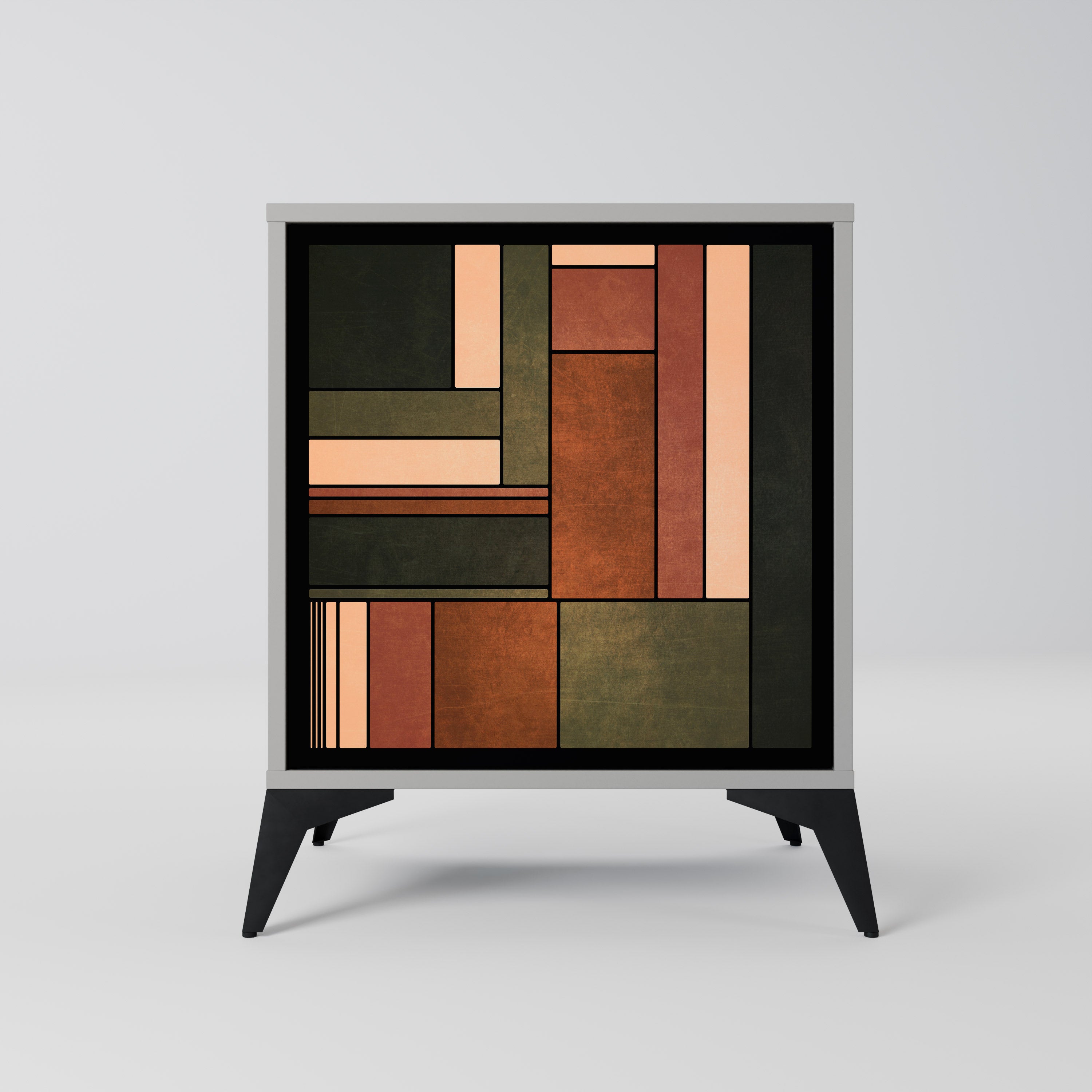 FIGURAS DE LA NATURALEZA Aparador de 1 puerta en acabado gris