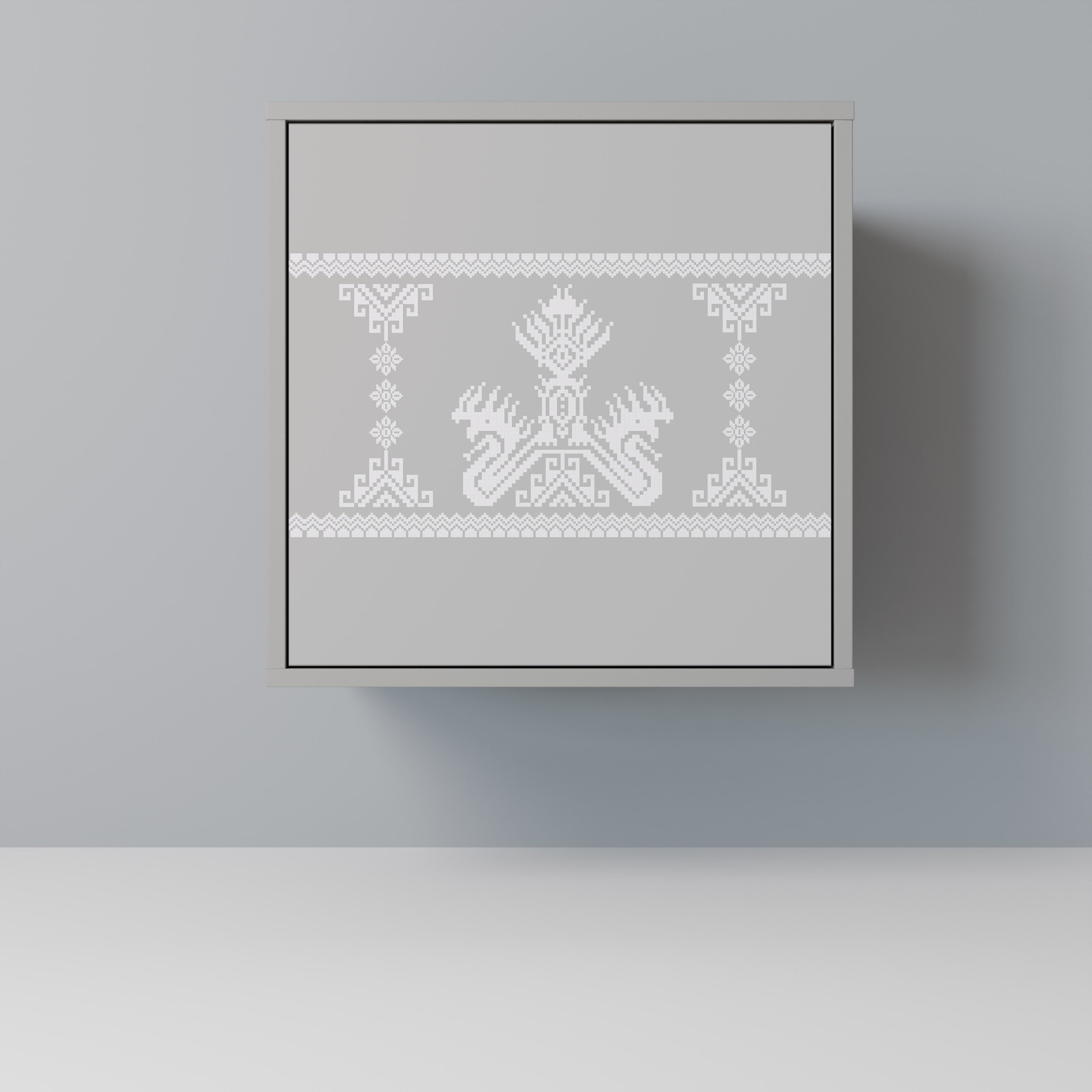 Aparador THAI GRAY de 1 puerta en acabado gris