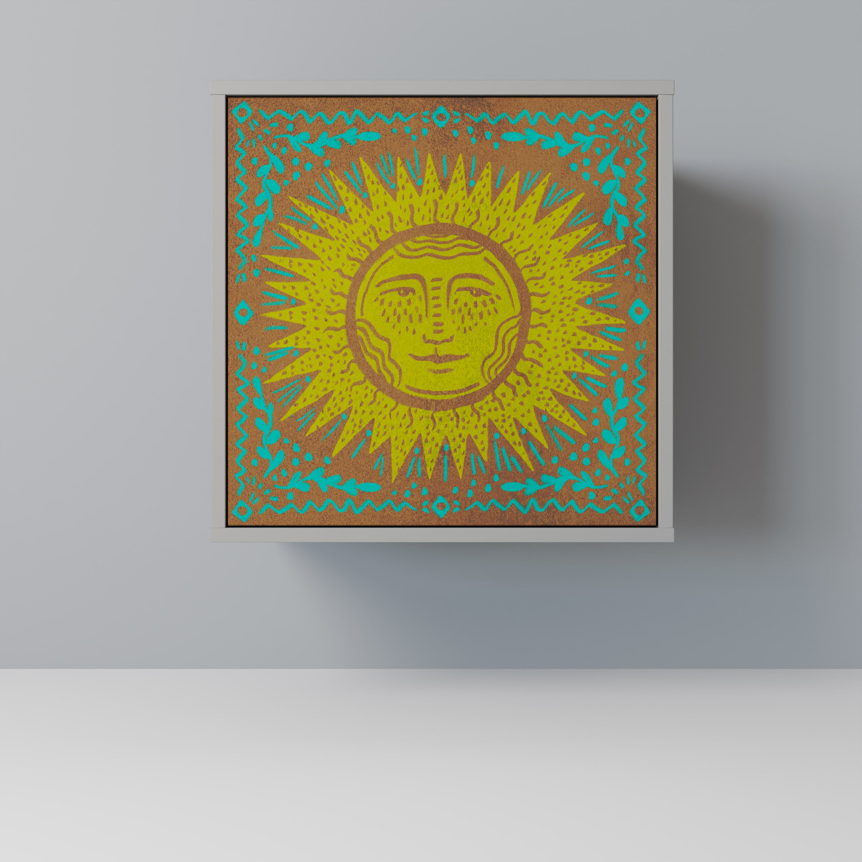 Aparador SUNSHINE EULOGY de 1 puerta en acabado gris