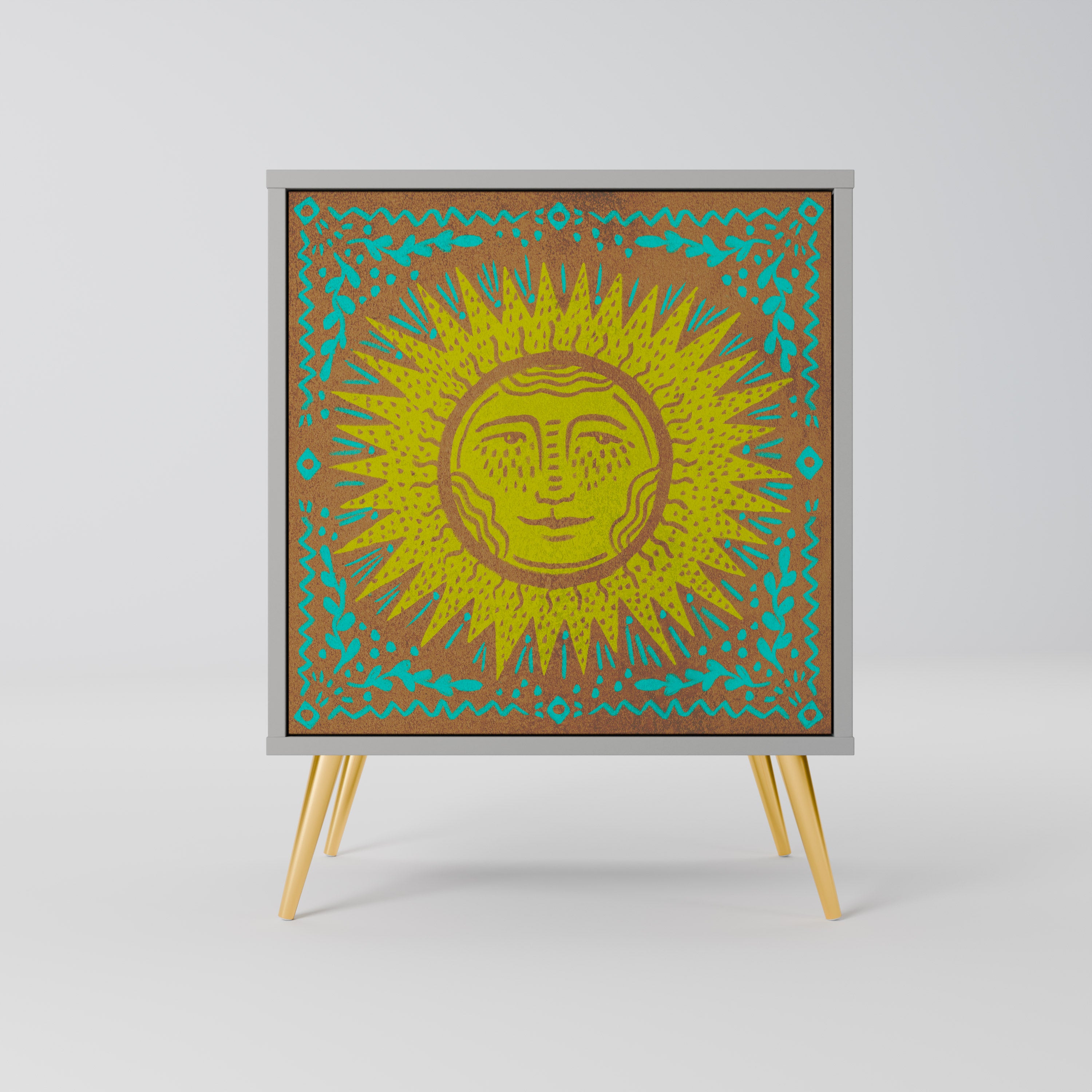 Aparador SUNSHINE EULOGY de 1 puerta en acabado gris