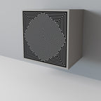 POLYGON ILLUSION Aparador de 1 Puerta en Acabado Gris