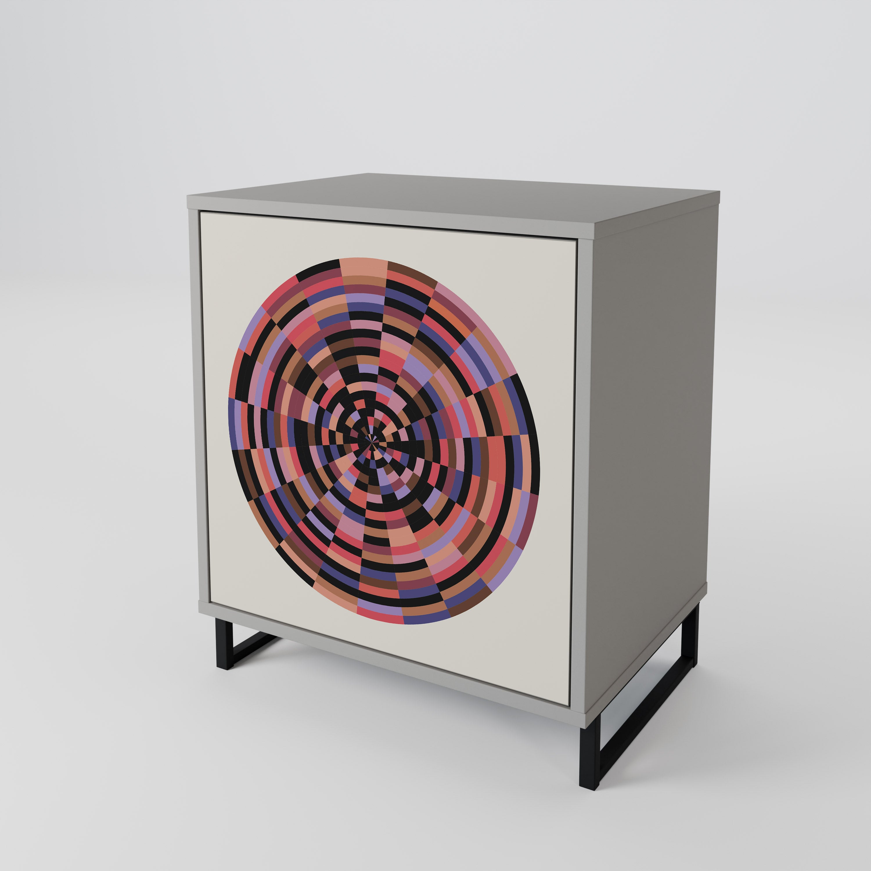 BROWN CIRCLES Aparador de 1 Puerta