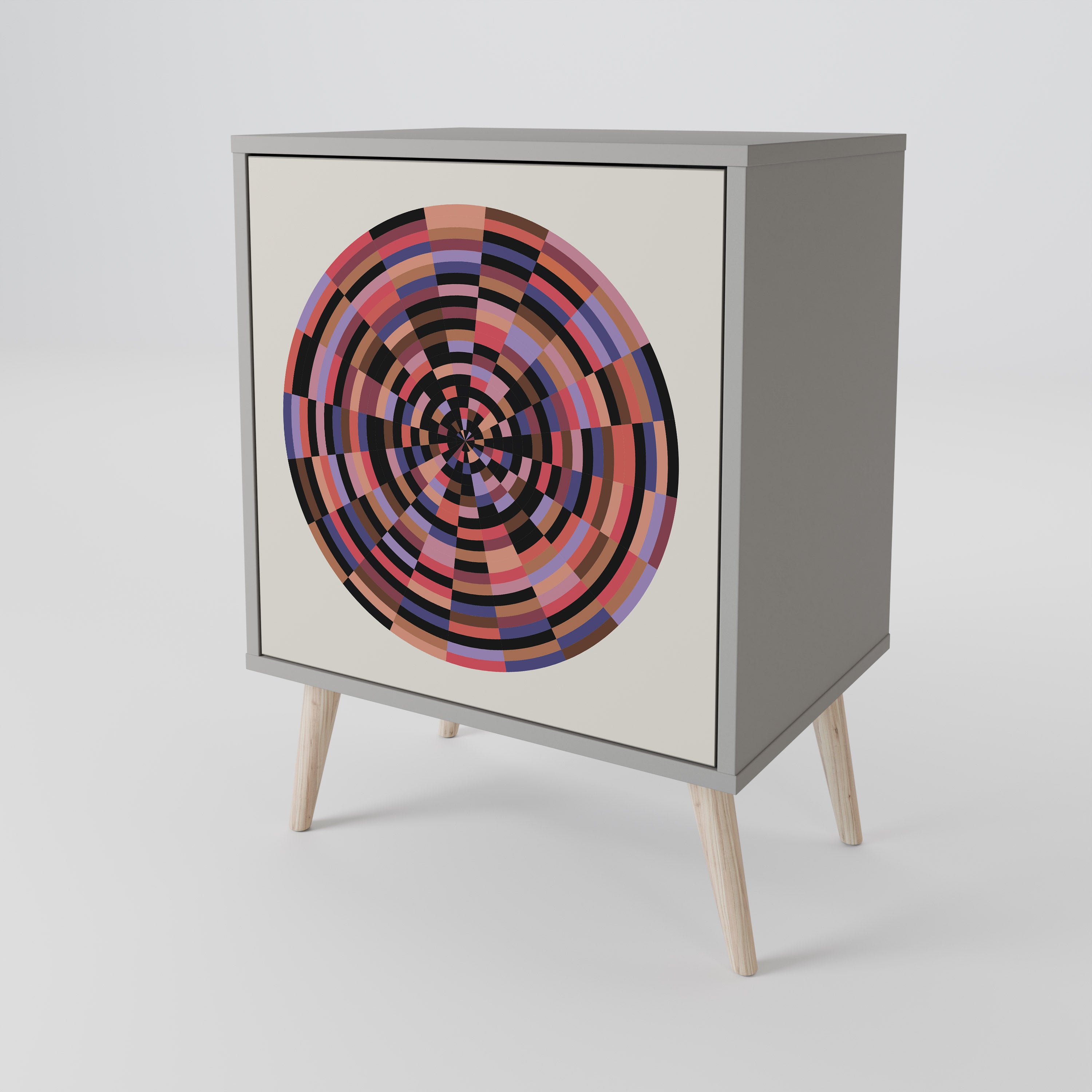 BROWN CIRCLES Aparador de 1 Puerta