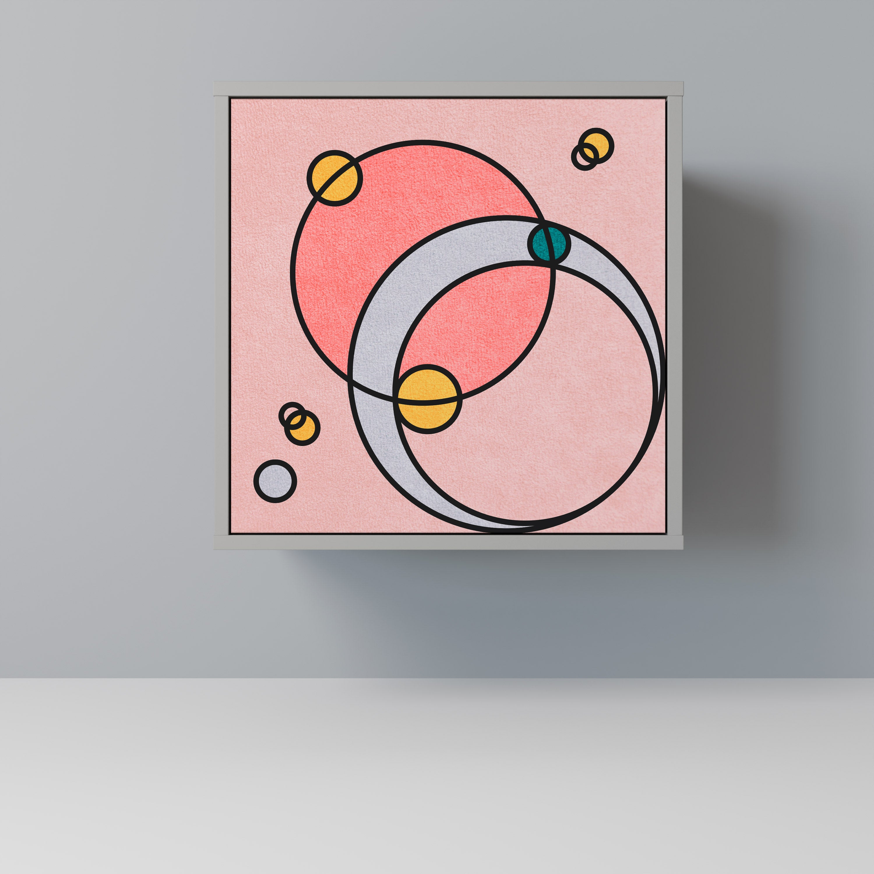 Aparador GOSSAMER ECHOES de 1 puerta en acabado gris