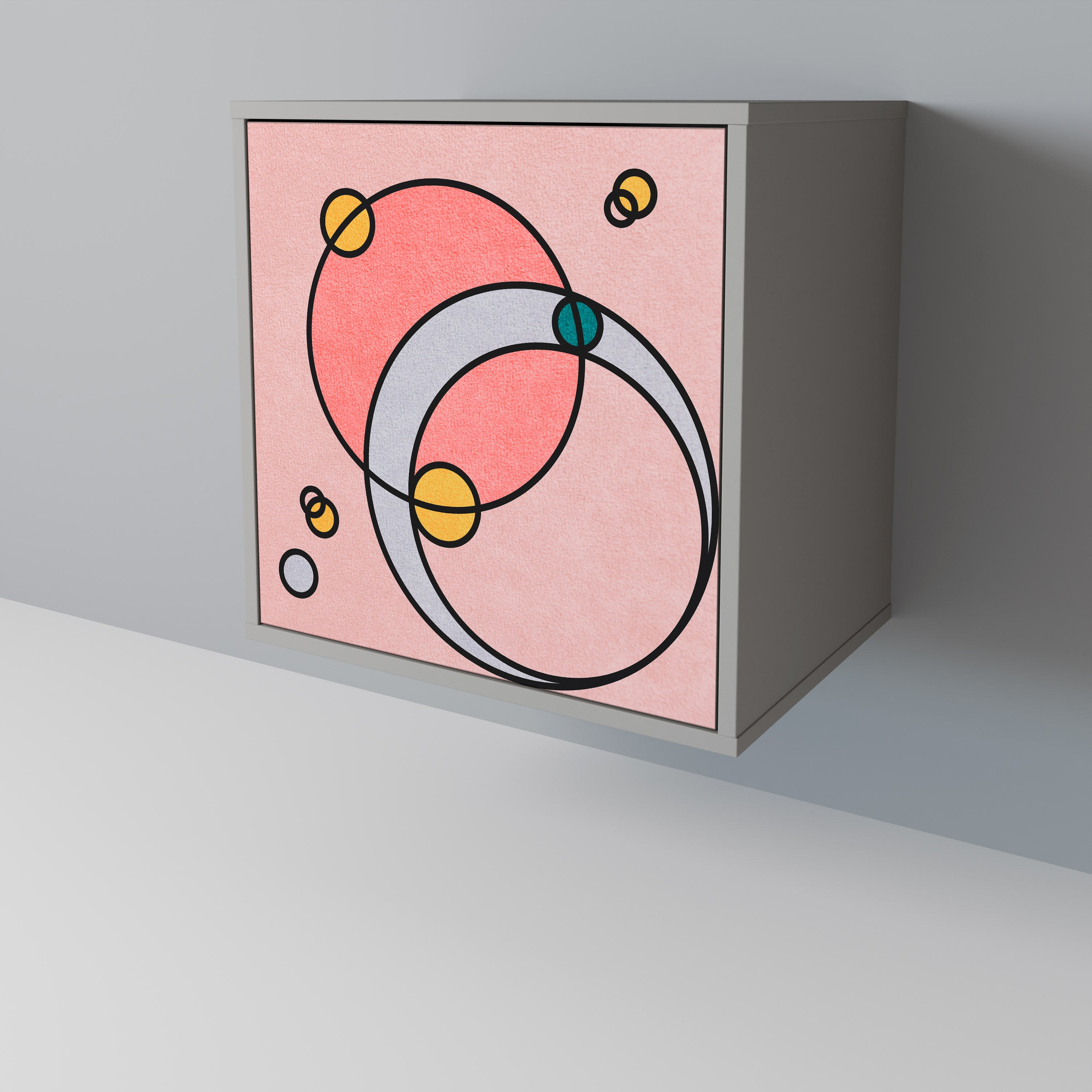 Aparador GOSSAMER ECHOES de 1 puerta en acabado gris