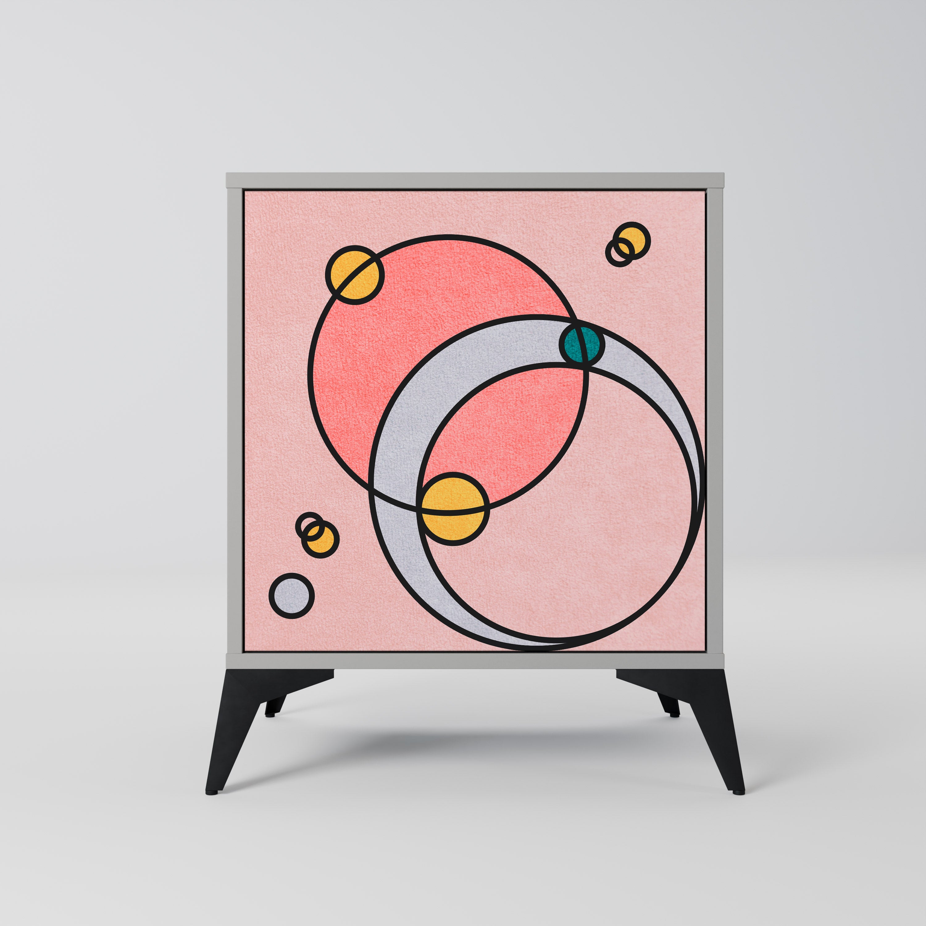 Aparador GOSSAMER ECHOES de 1 puerta en acabado gris