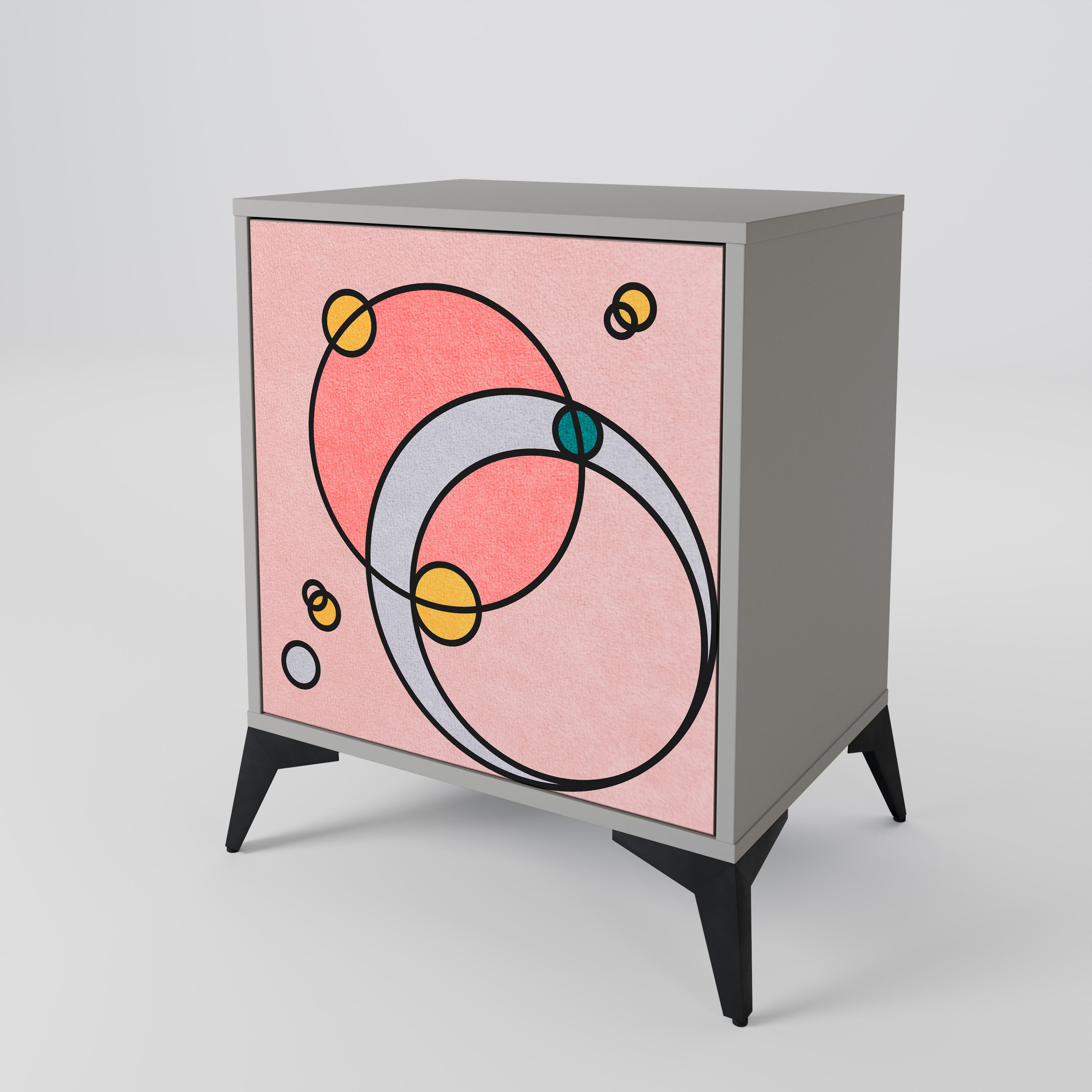 Aparador GOSSAMER ECHOES de 1 puerta en acabado gris