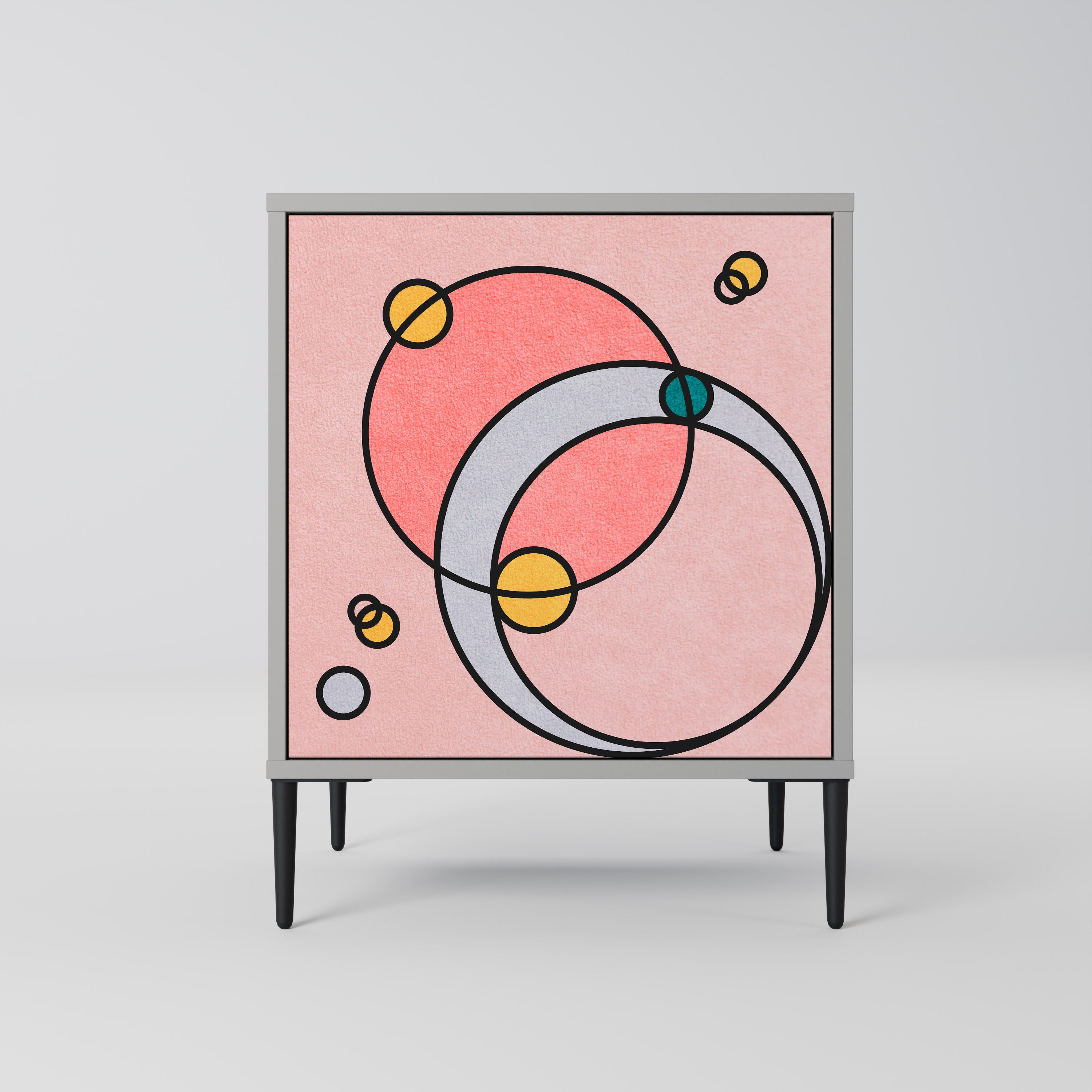 Aparador GOSSAMER ECHOES de 1 puerta en acabado gris