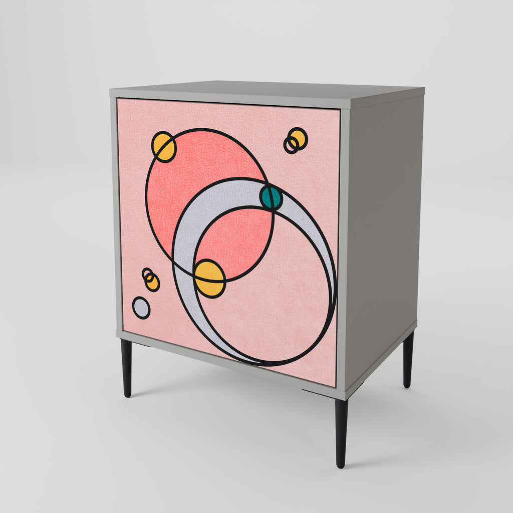 Aparador GOSSAMER ECHOES de 1 puerta en acabado gris