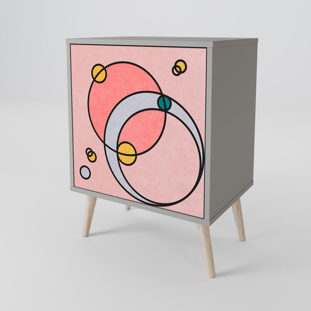 Aparador GOSSAMER ECHOES de 1 puerta en acabado gris