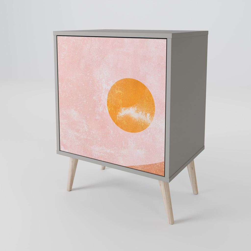 Aparador LUMINOUS SUNLIGHT de 1 puerta en acabado gris