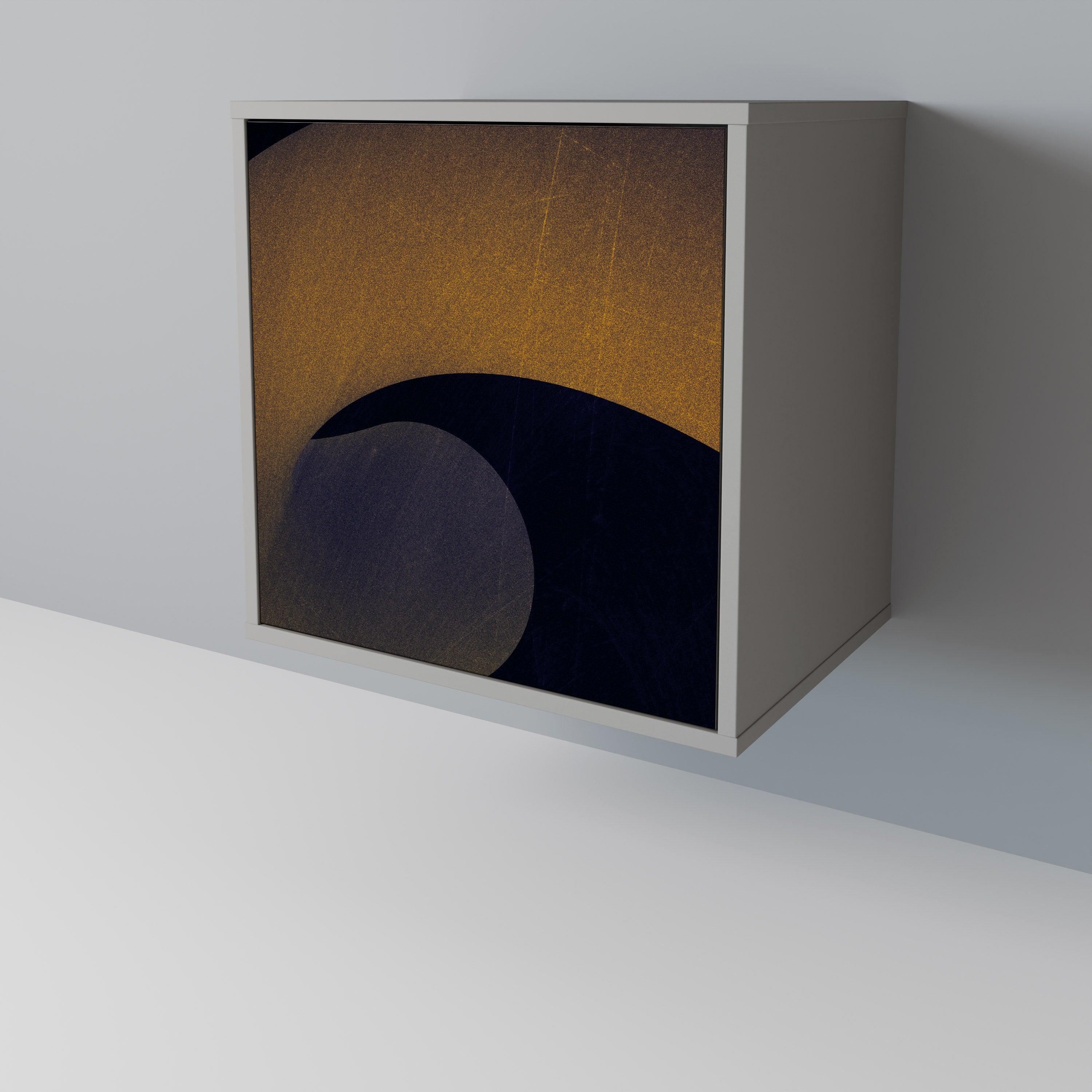 Aparador HOLLOW TIME de 1 puerta en acabado gris