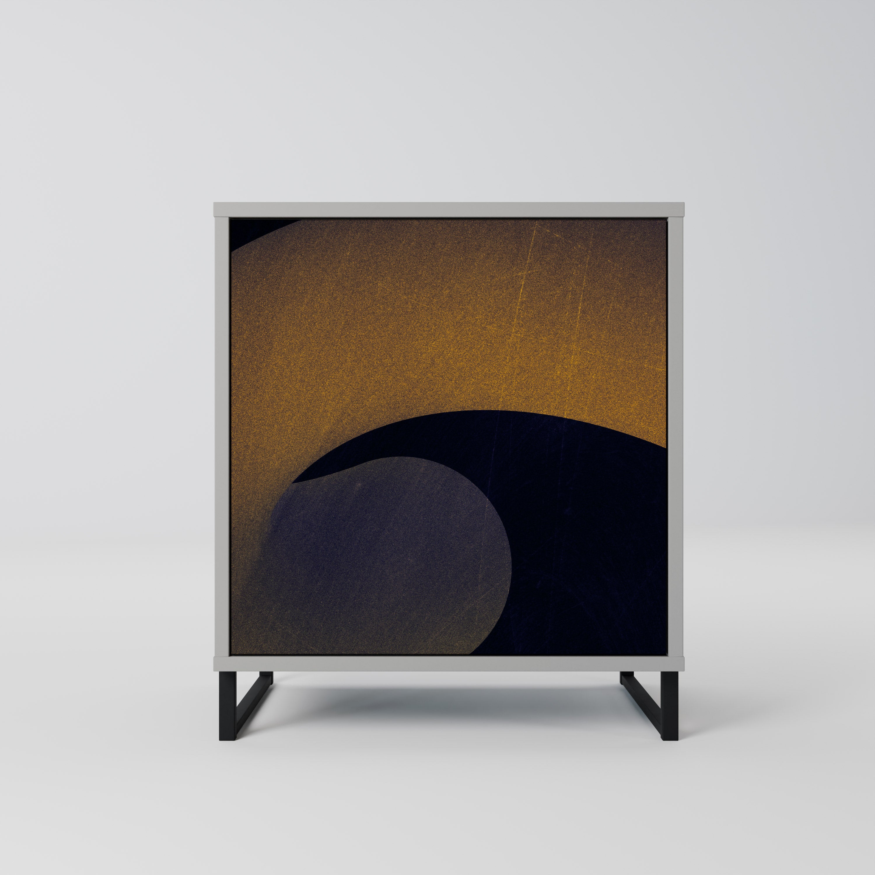 Aparador HOLLOW TIME de 1 puerta en acabado gris