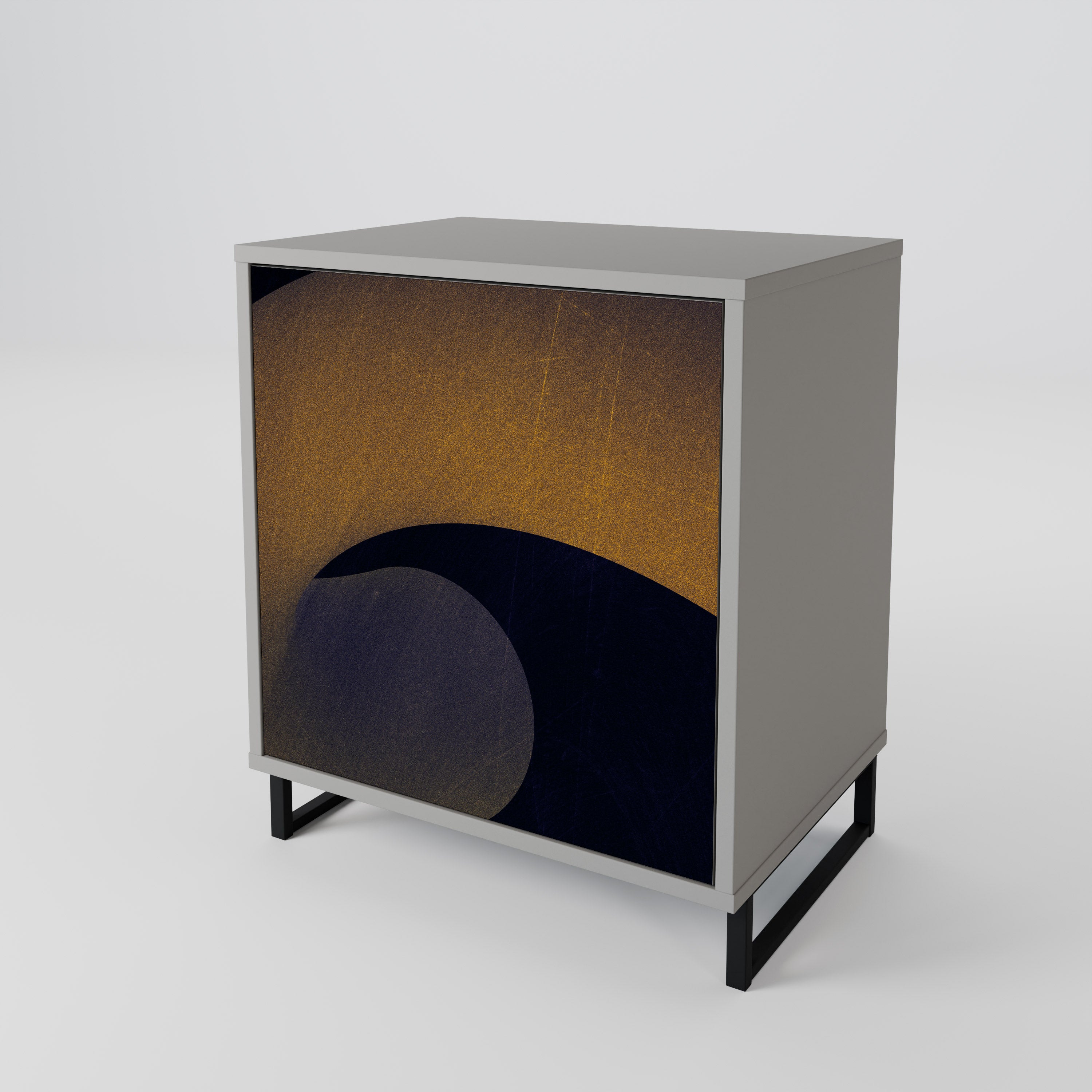 Aparador HOLLOW TIME de 1 puerta en acabado gris