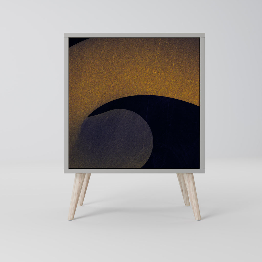 Aparador HOLLOW TIME de 1 puerta en acabado gris