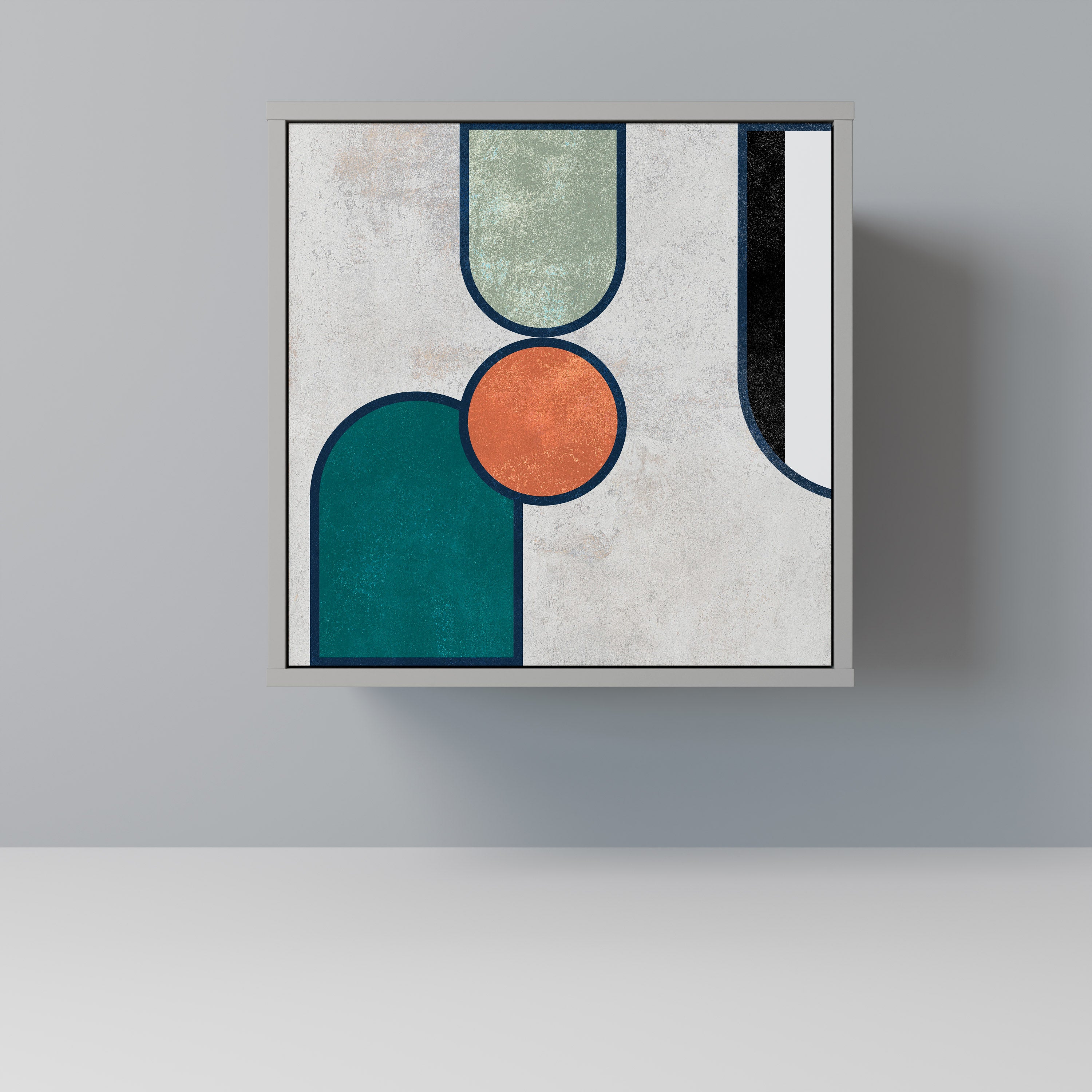 Aparador COOL STORY de 1 puerta en acabado gris