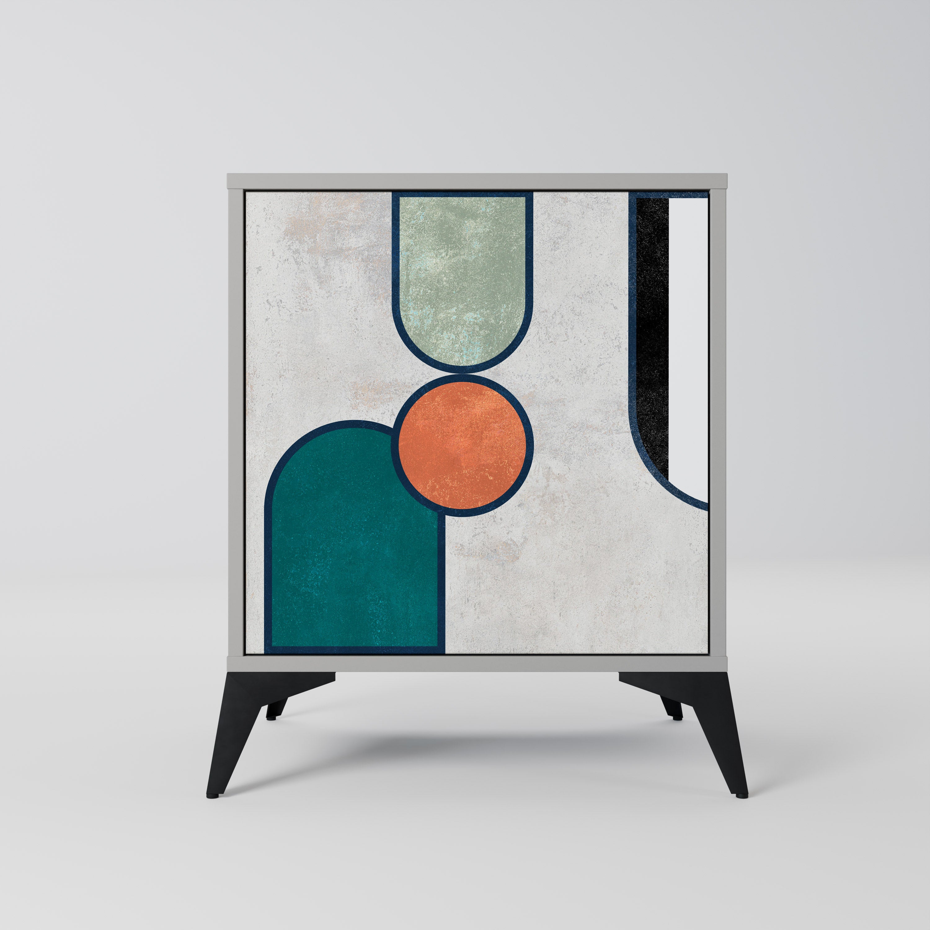 Aparador COOL STORY de 1 puerta en acabado gris