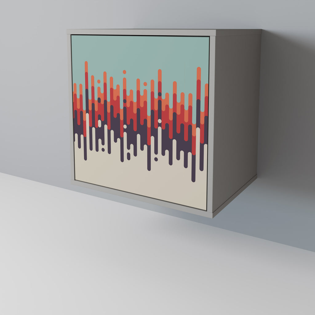 Aparador CHROMA CONTOURS de 1 puerta en acabado gris