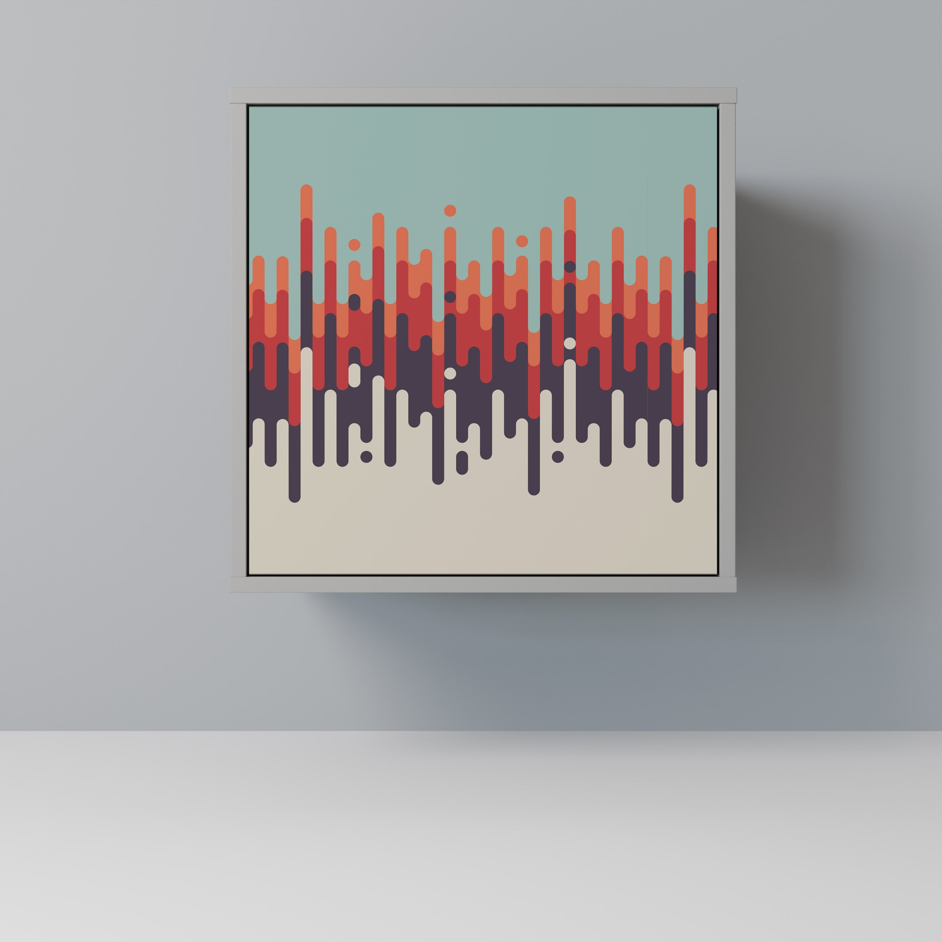 Aparador CHROMA CONTOURS de 1 puerta en acabado gris