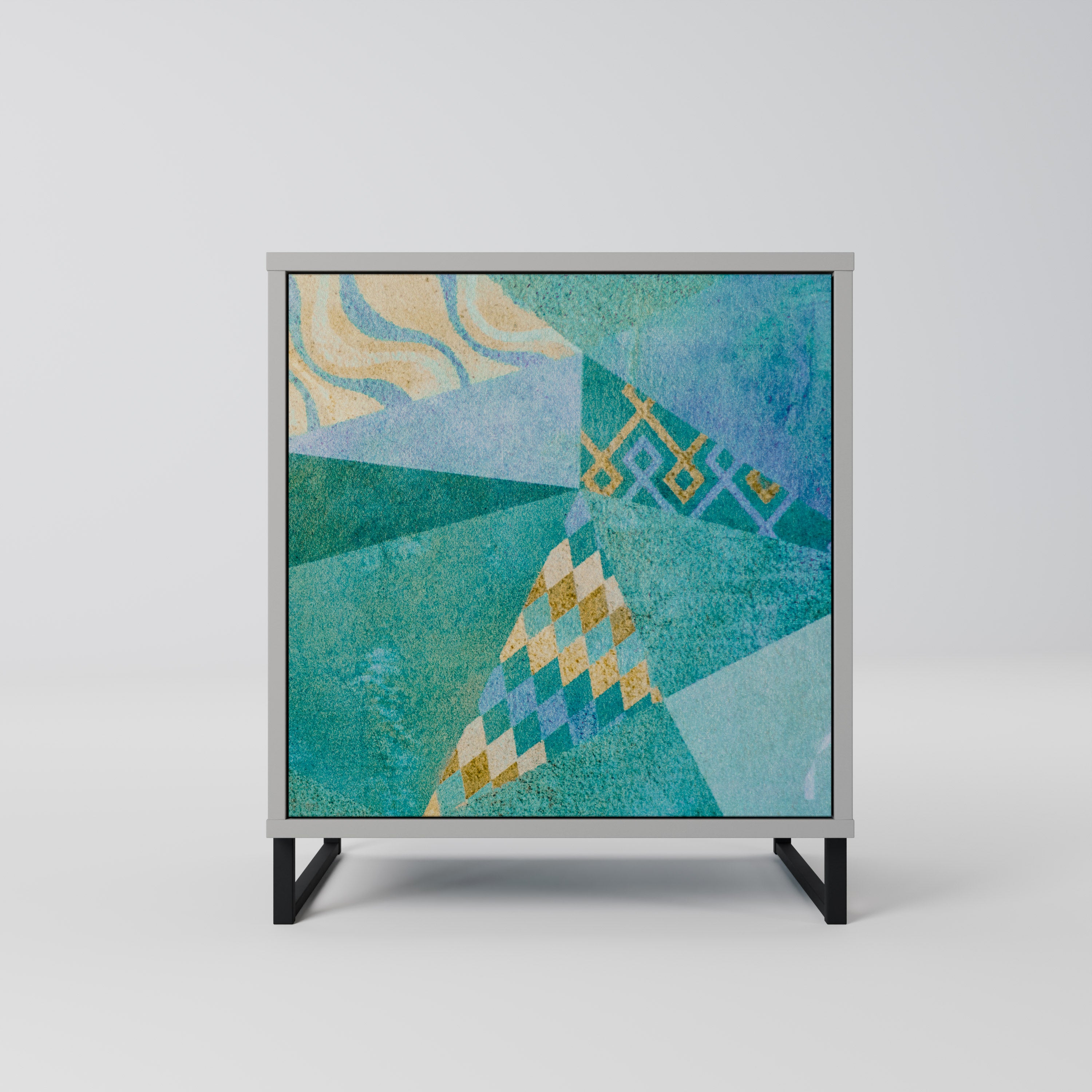 Aparador SPECTRUM SPLENDOR de 1 puerta en acabado gris