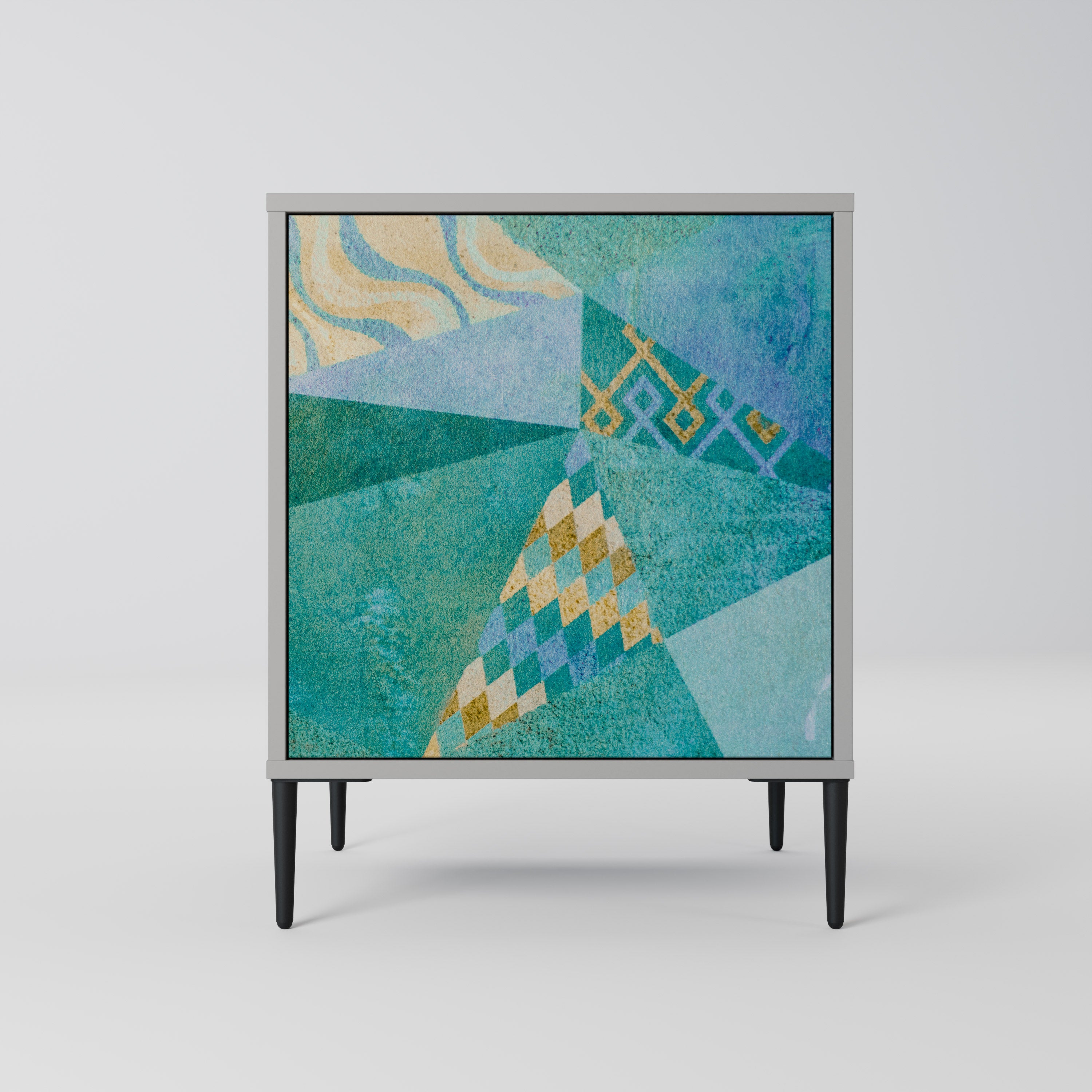 Aparador SPECTRUM SPLENDOR de 1 puerta en acabado gris