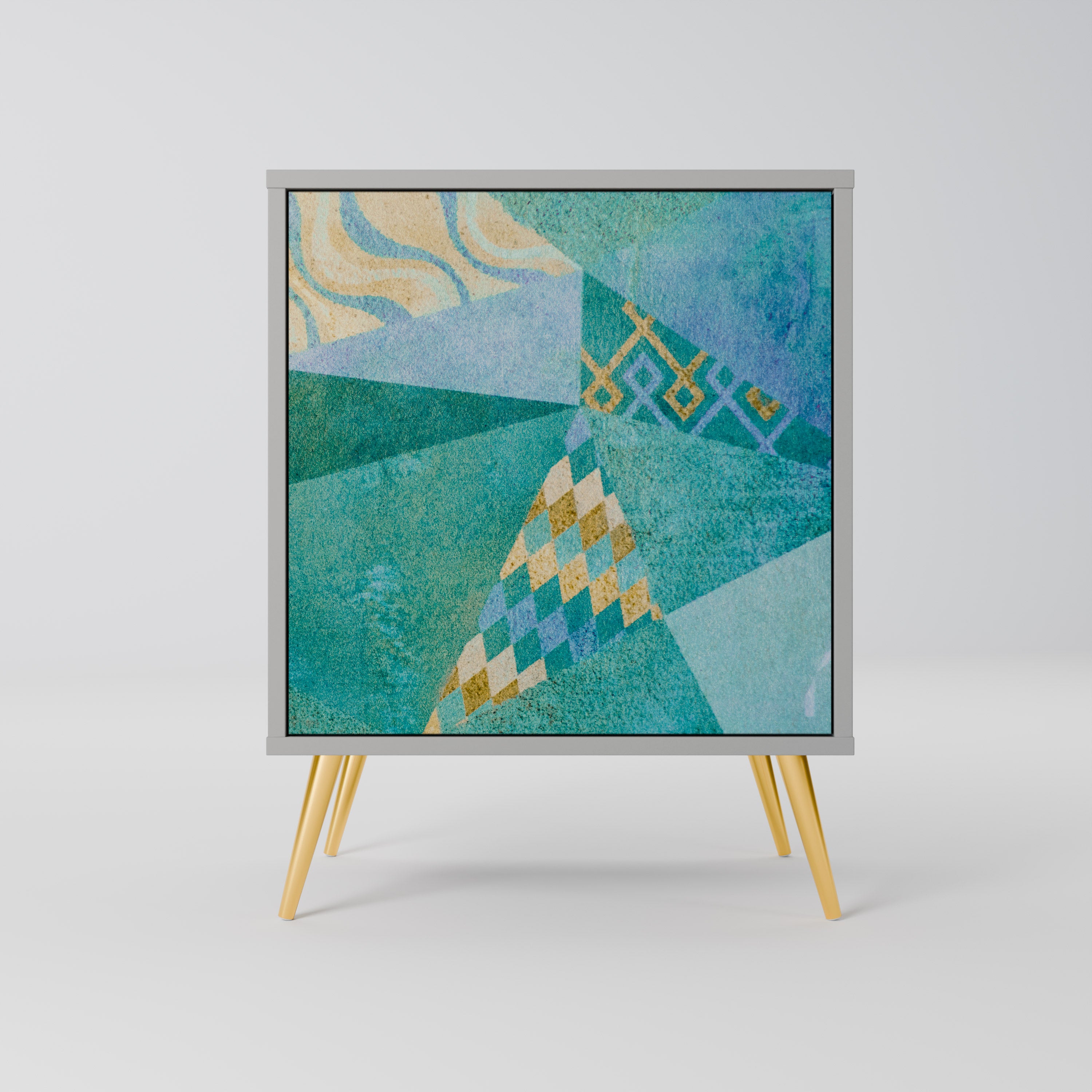 Aparador SPECTRUM SPLENDOR de 1 puerta en acabado gris