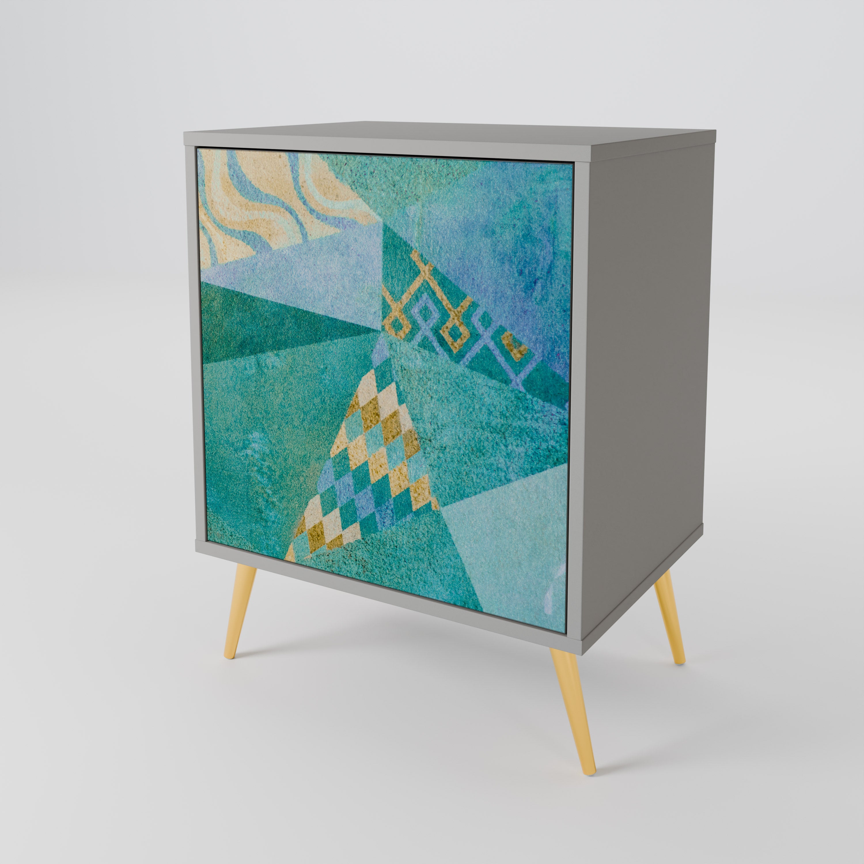 Aparador SPECTRUM SPLENDOR de 1 puerta en acabado gris