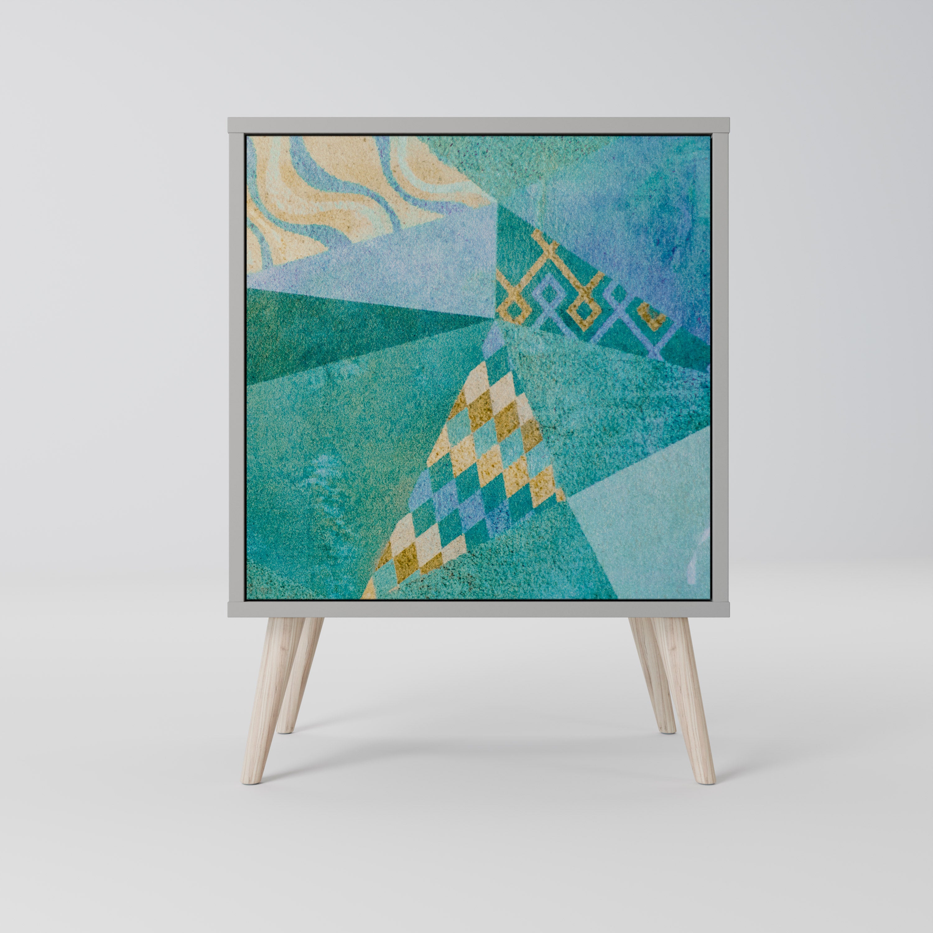 Aparador SPECTRUM SPLENDOR de 1 puerta en acabado gris