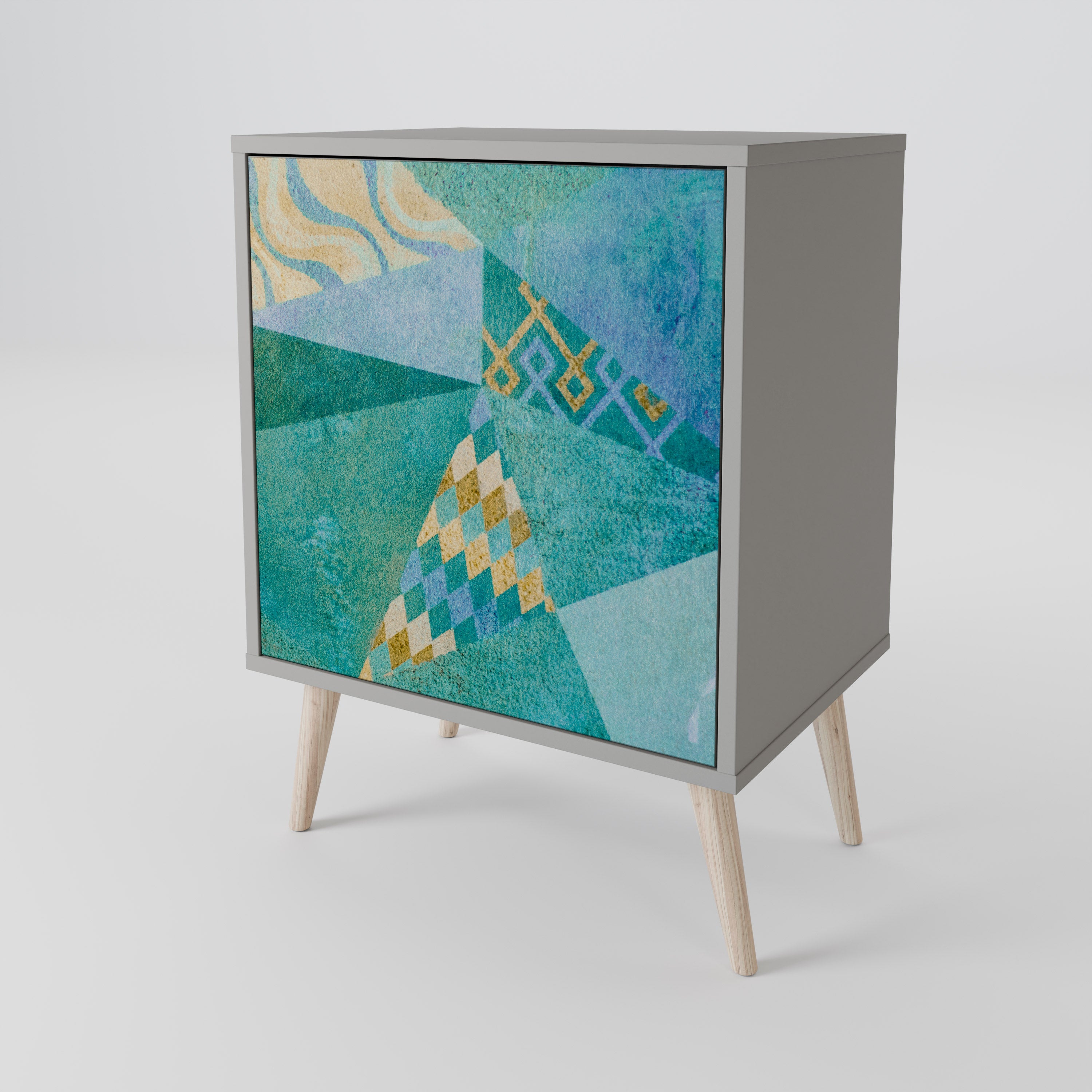 Aparador SPECTRUM SPLENDOR de 1 puerta en acabado gris