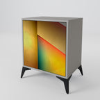 PIERCING SHARPNESS 1-Door Sideboard in Grey Finish