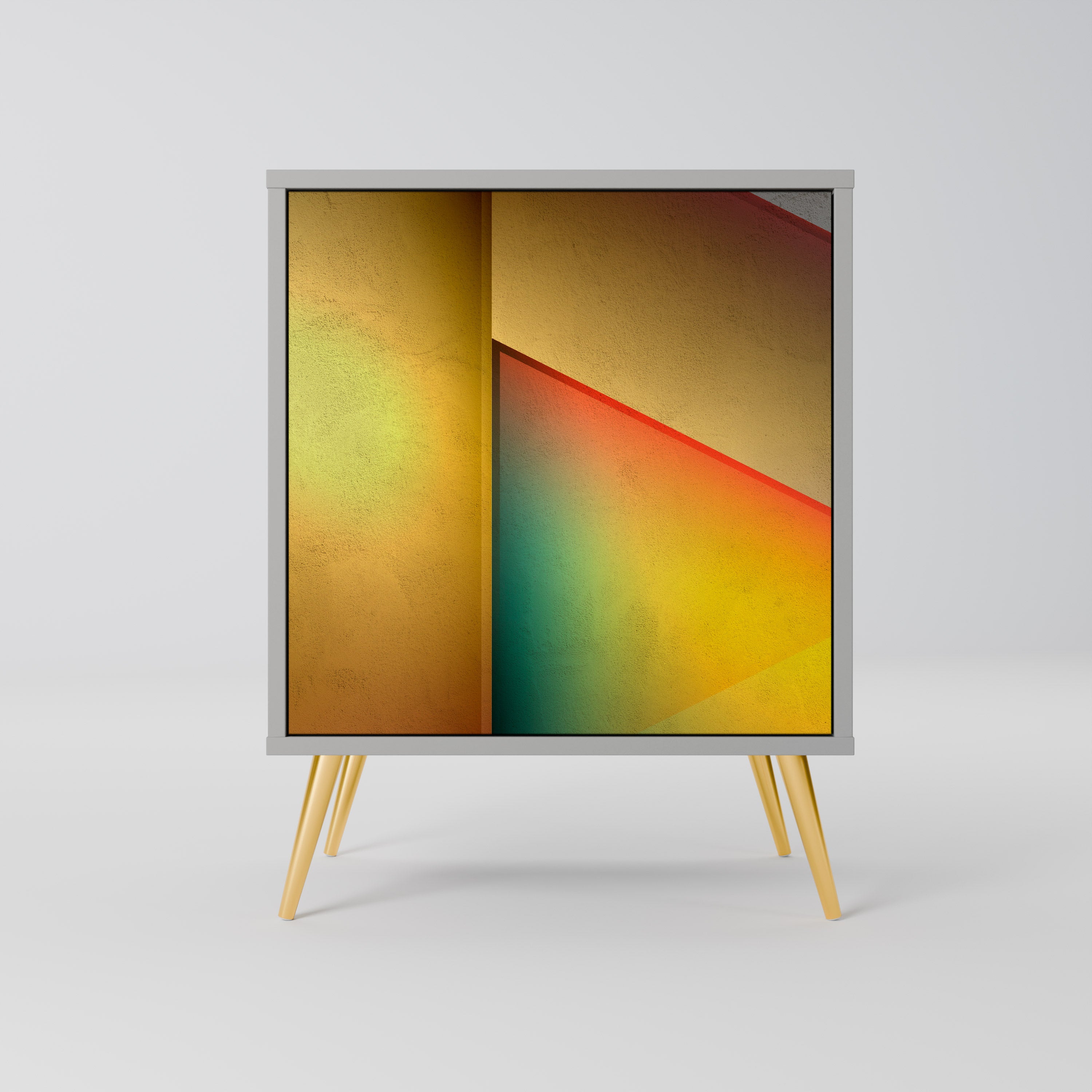 Aparador de una puerta PIERCING SHARPNESS en acabado gris