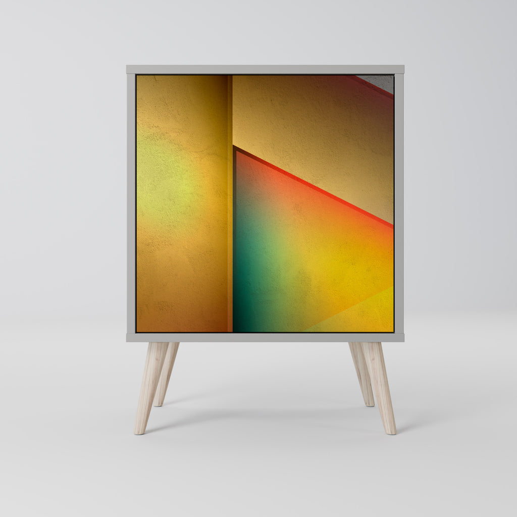 Aparador de una puerta PIERCING SHARPNESS en acabado gris