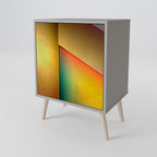 PIERCING SHARPNESS 1-Door Sideboard in Grey Finish