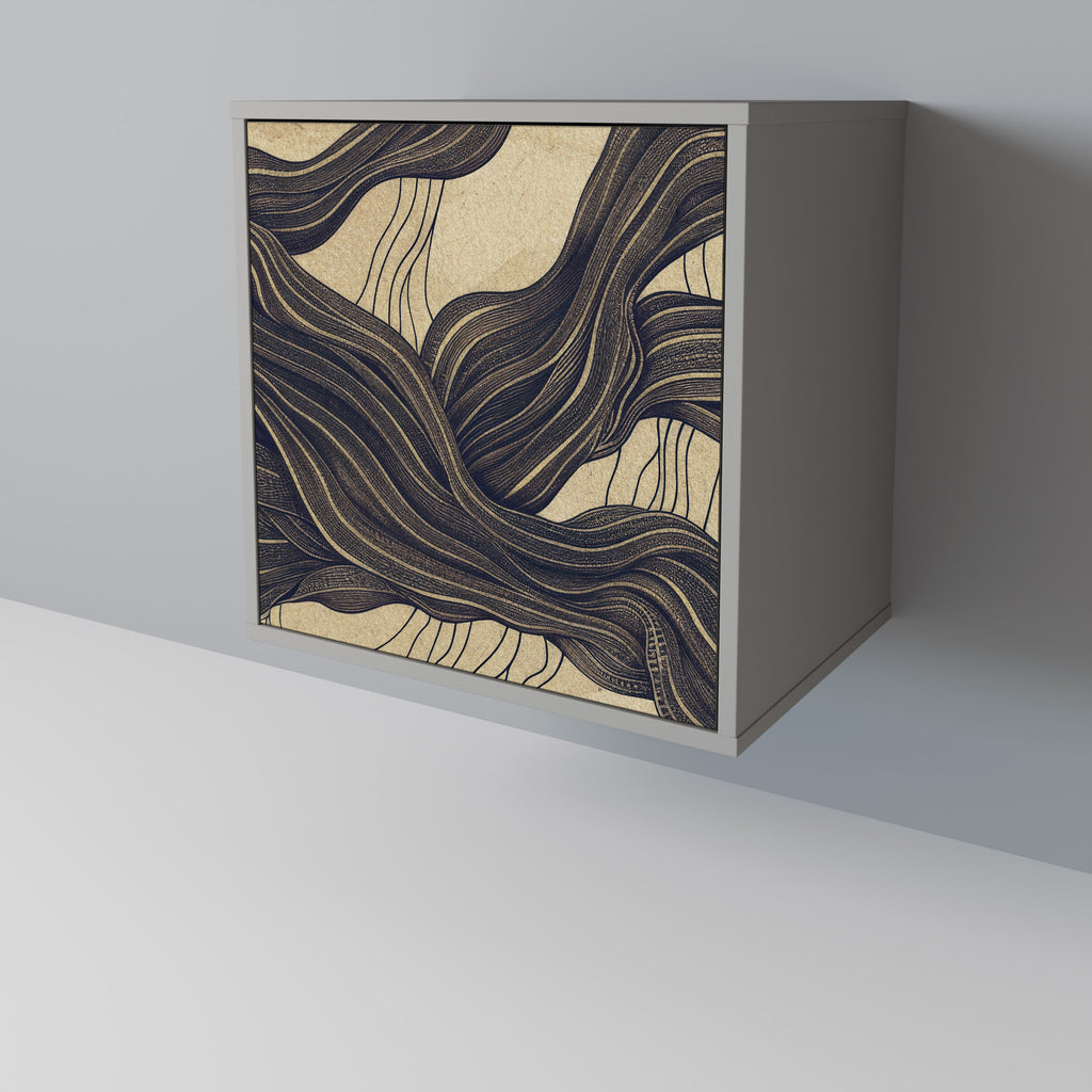 Aparador UNIFIED FRAGMENTS de 1 puerta en acabado gris