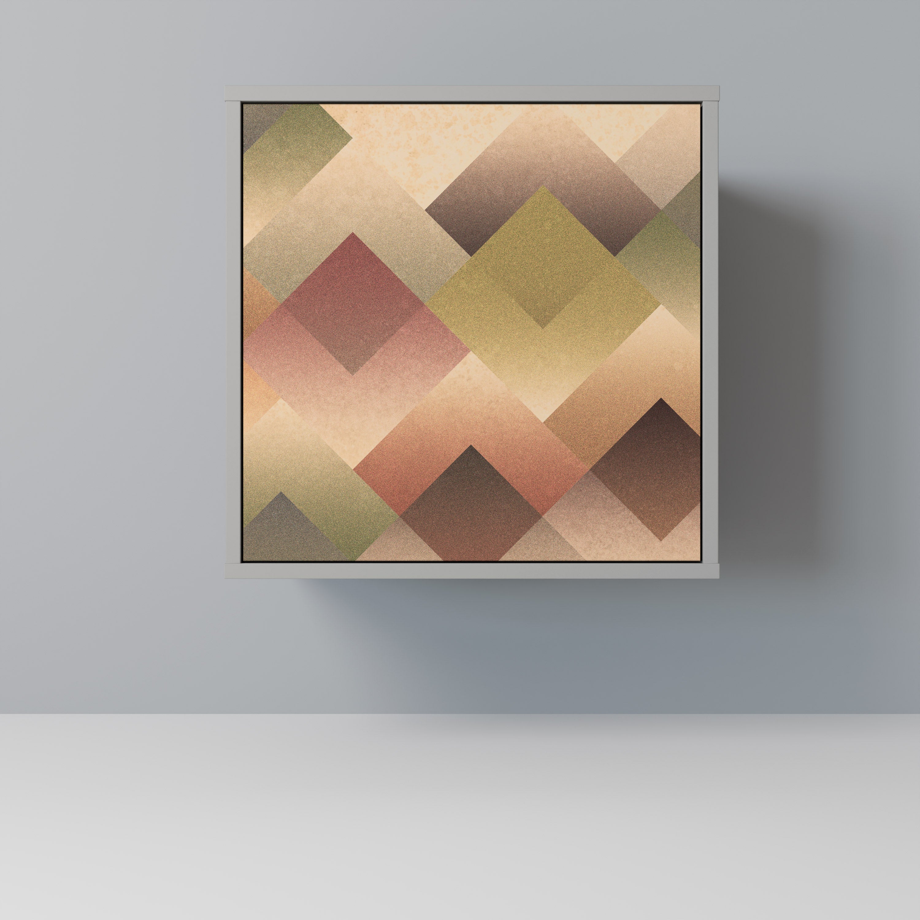 Aparador GEOMETRIC FUSION de 1 puerta en acabado gris