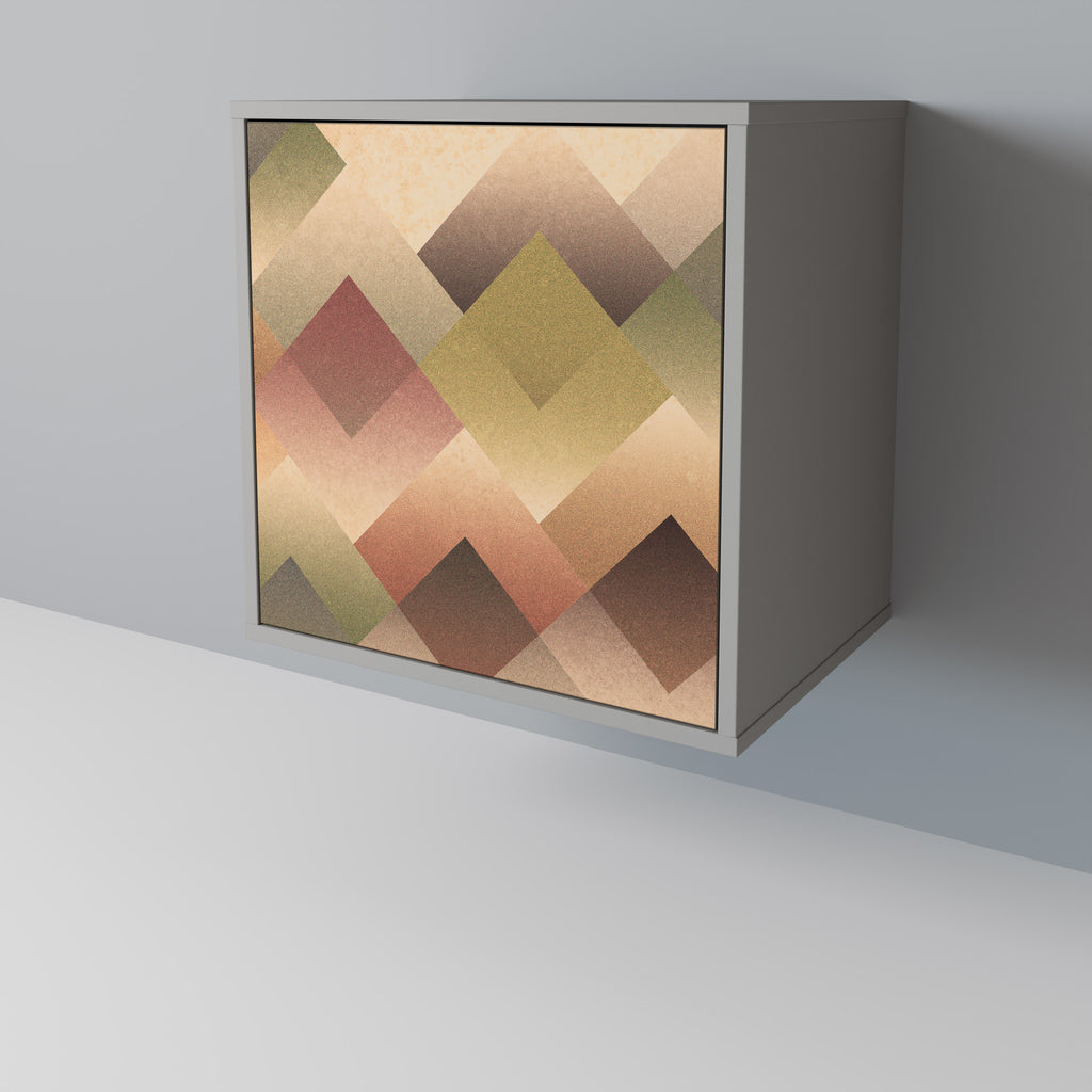 Aparador GEOMETRIC FUSION de 1 puerta en acabado gris