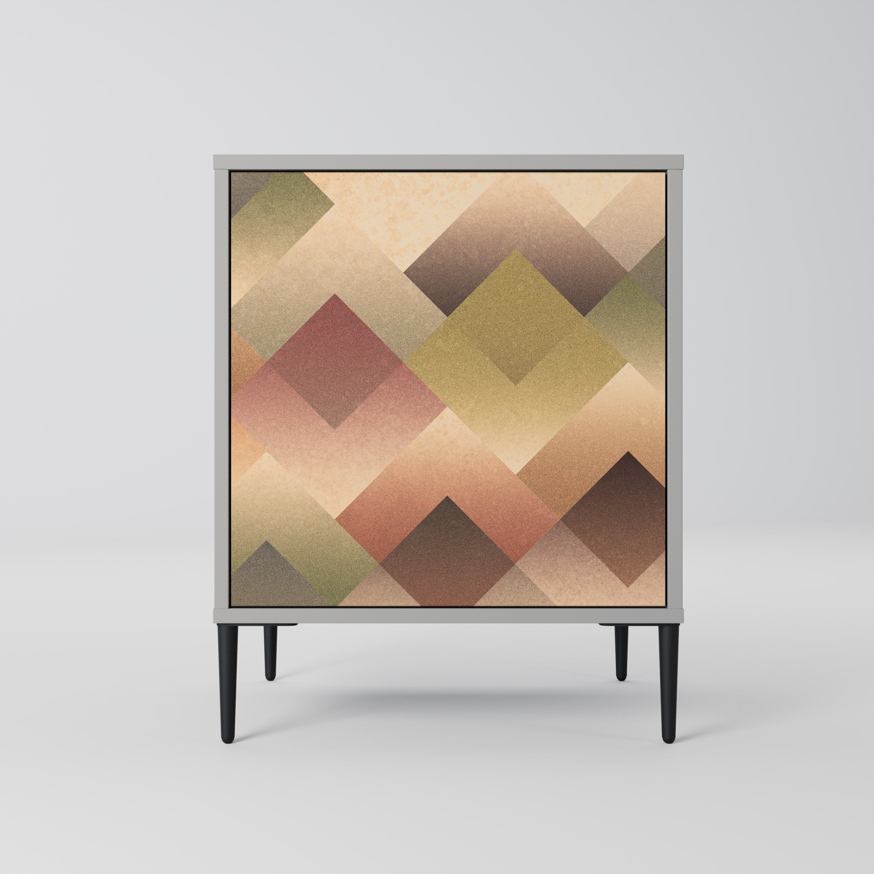 Aparador GEOMETRIC FUSION de 1 puerta en acabado gris