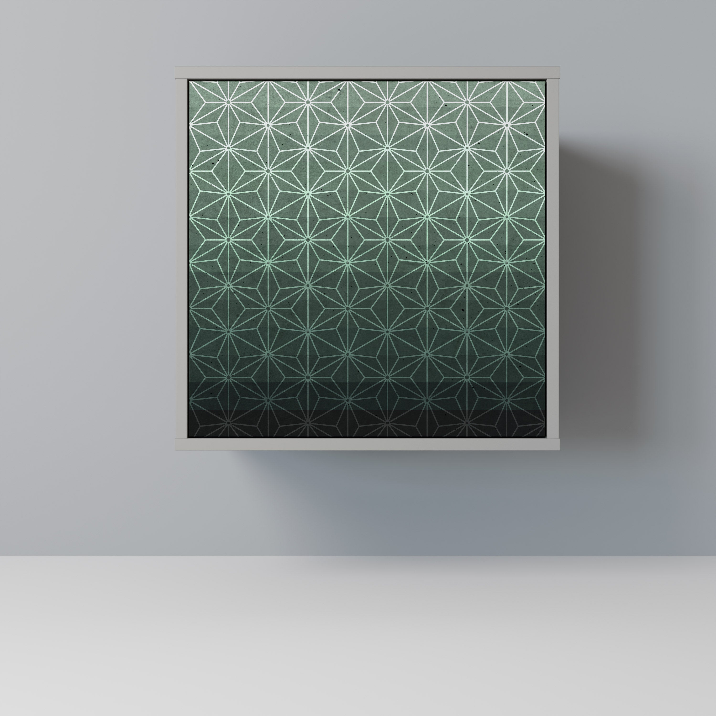 Aparador ORNAMENTAL GLIMMER de 1 puerta en acabado gris